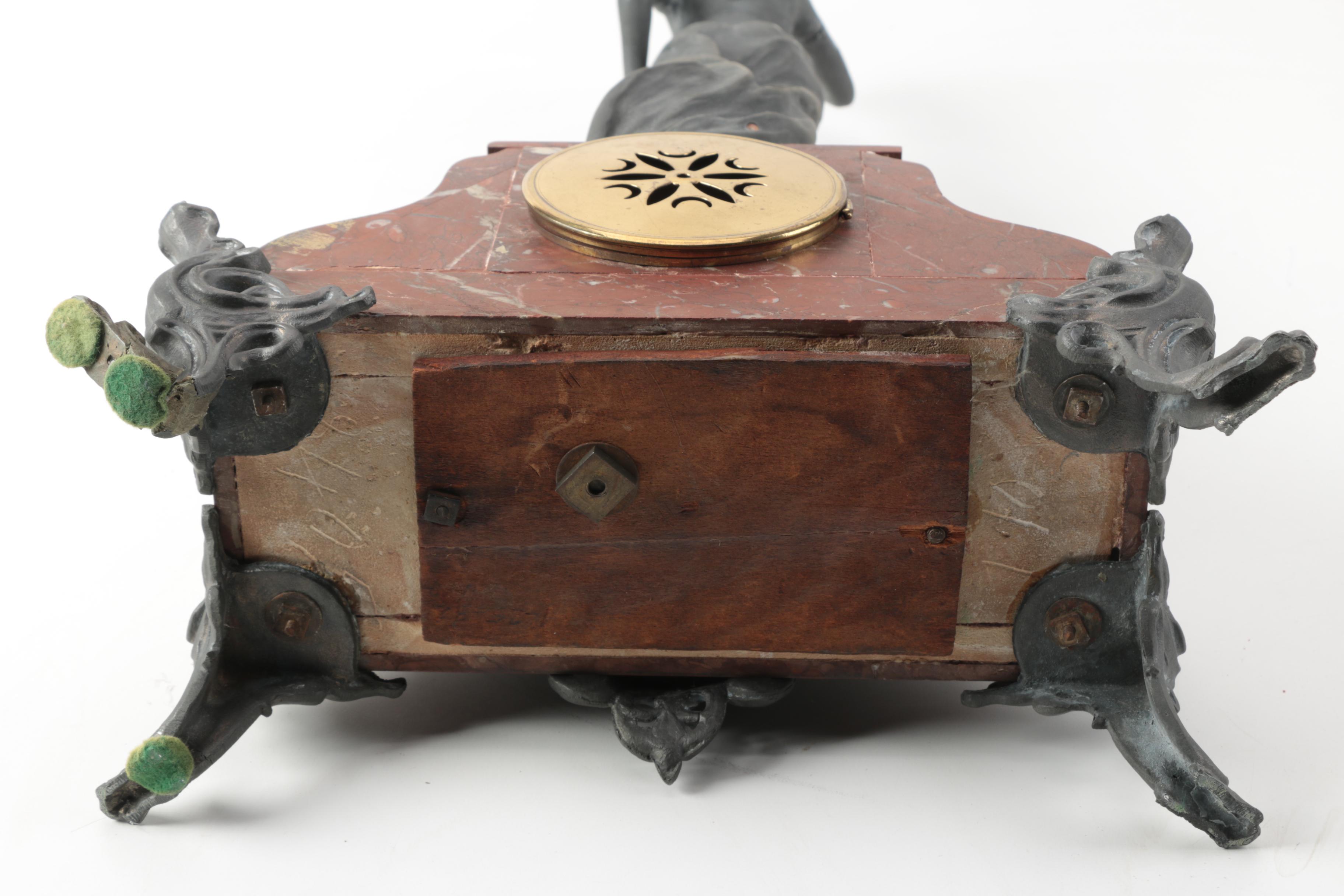 Antique French After Ernest Justin Ferrand Marble Mantel Clock