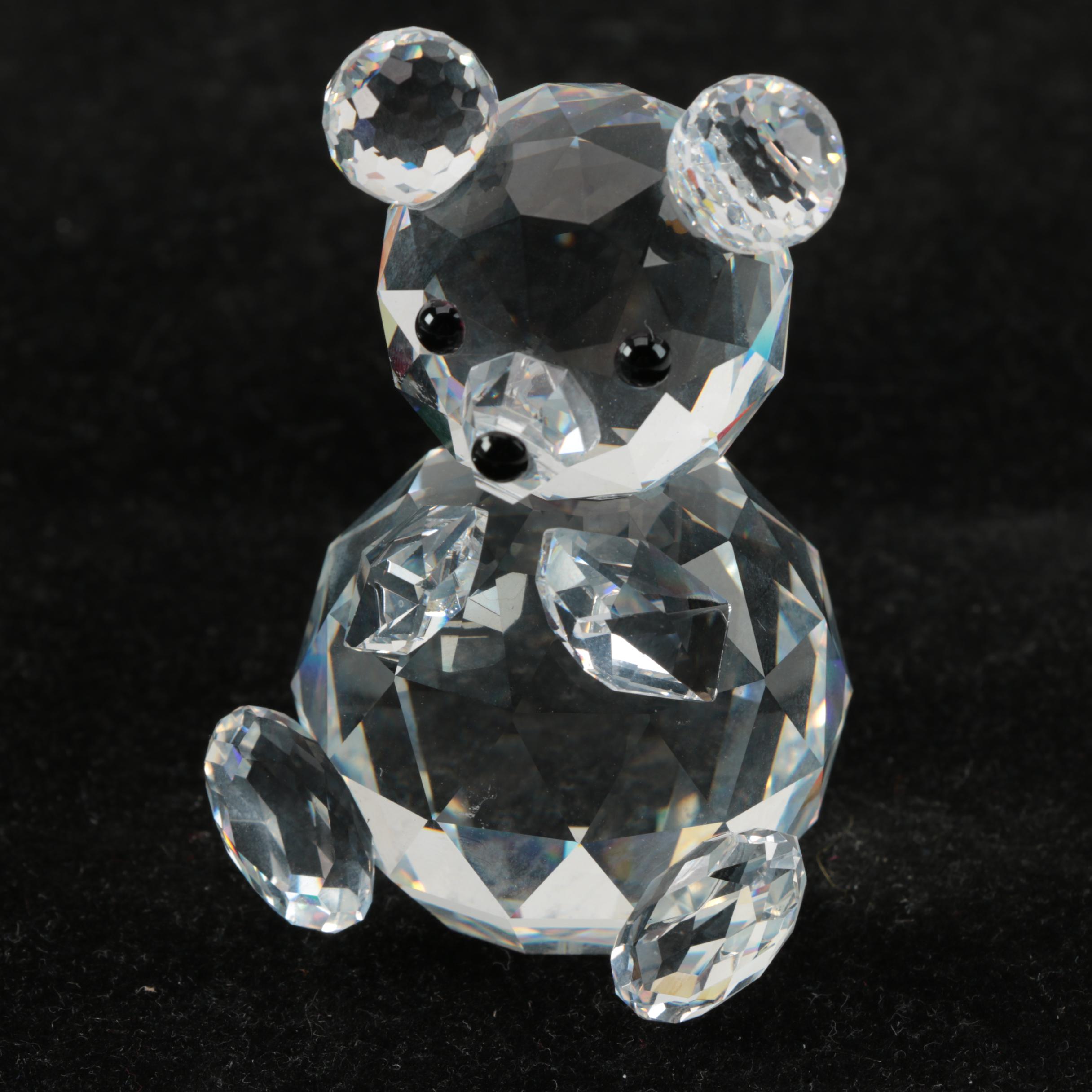 Swarovski Crystal Animal Figurines Featuring "Teddy Bear"