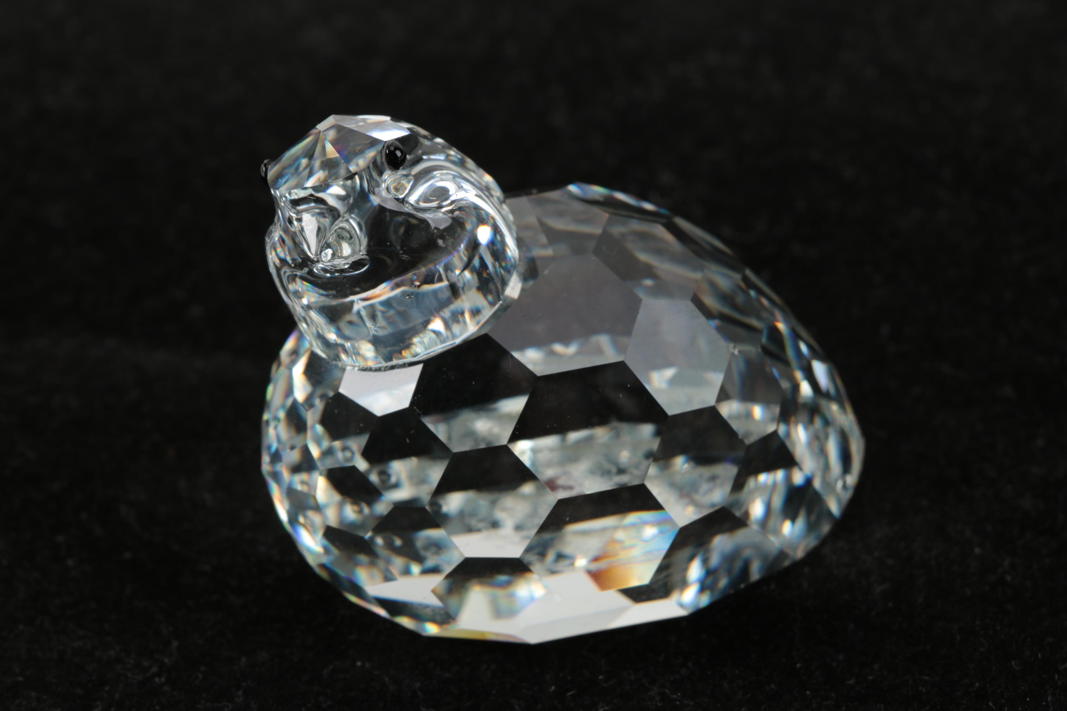 Swarovski Crystal Animal Figurines Featuring "Teddy Bear"