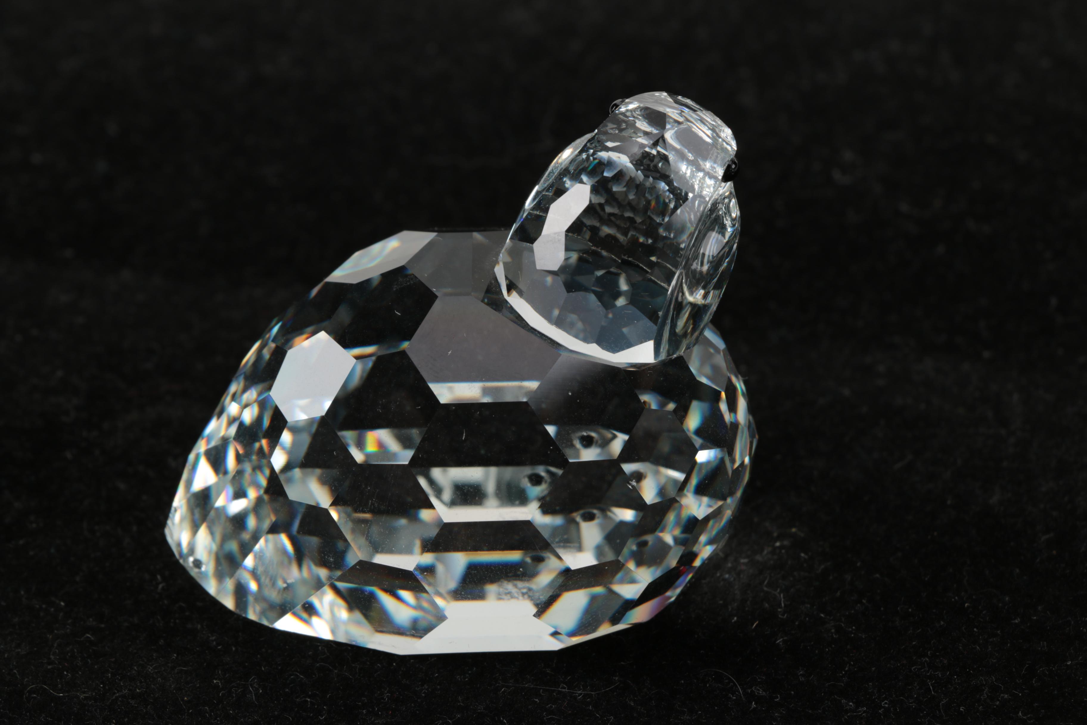 Swarovski Crystal Animal Figurines Featuring "Teddy Bear"