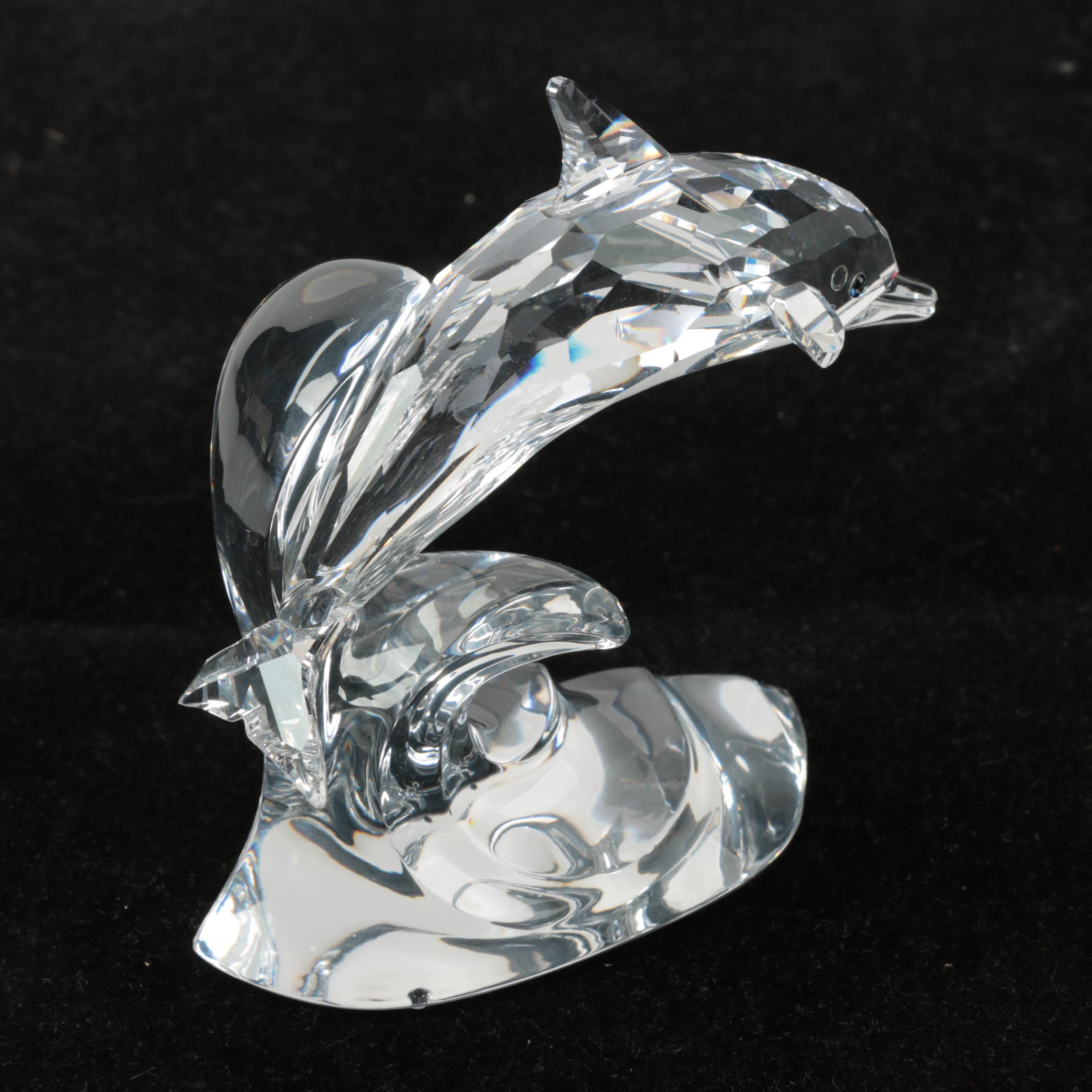 Swarovski Crystal "Dolphin on Wave" Figurine