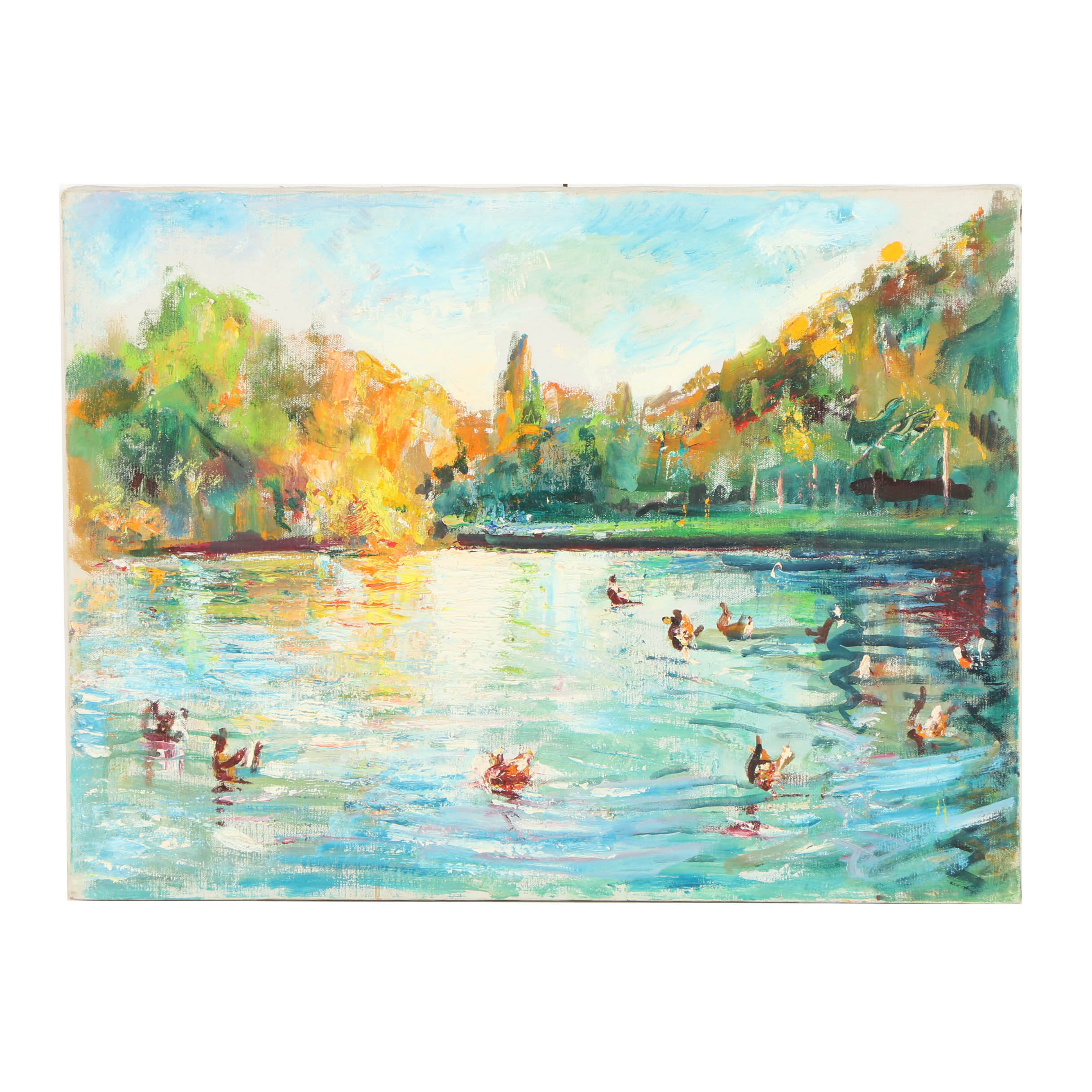 Oil Painting of an Autumnal Landscape