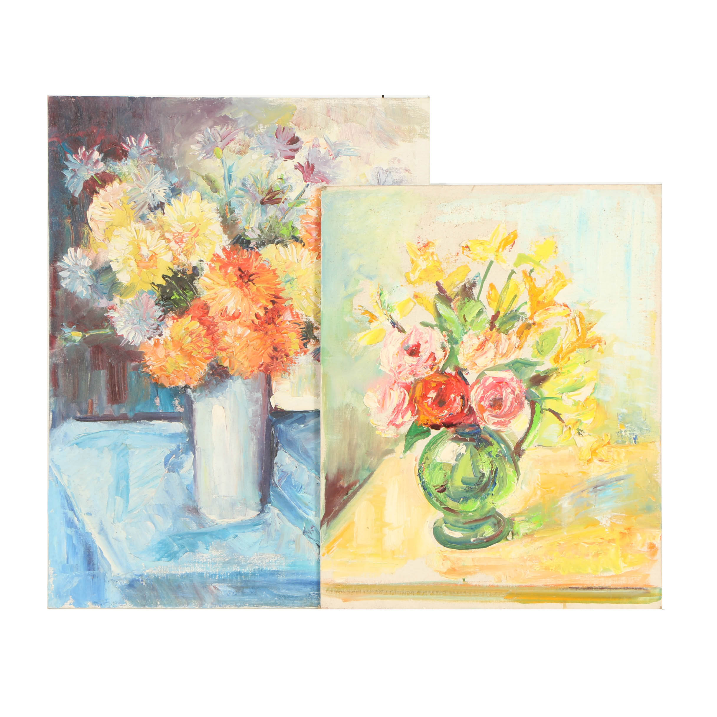Two Oil Paintings Still Life