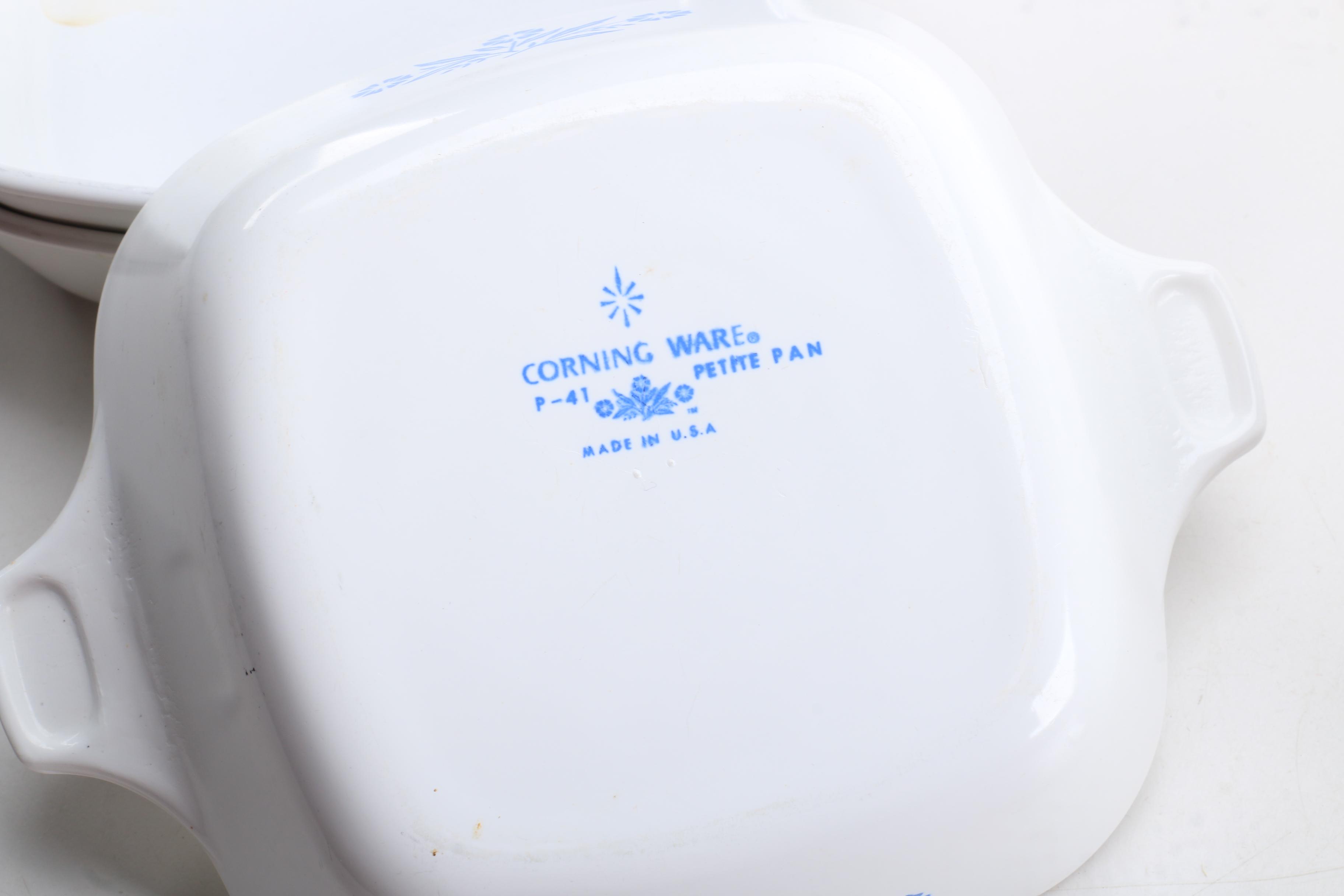 Vintage Corning Ware "Blue Cornflower" Cookware
