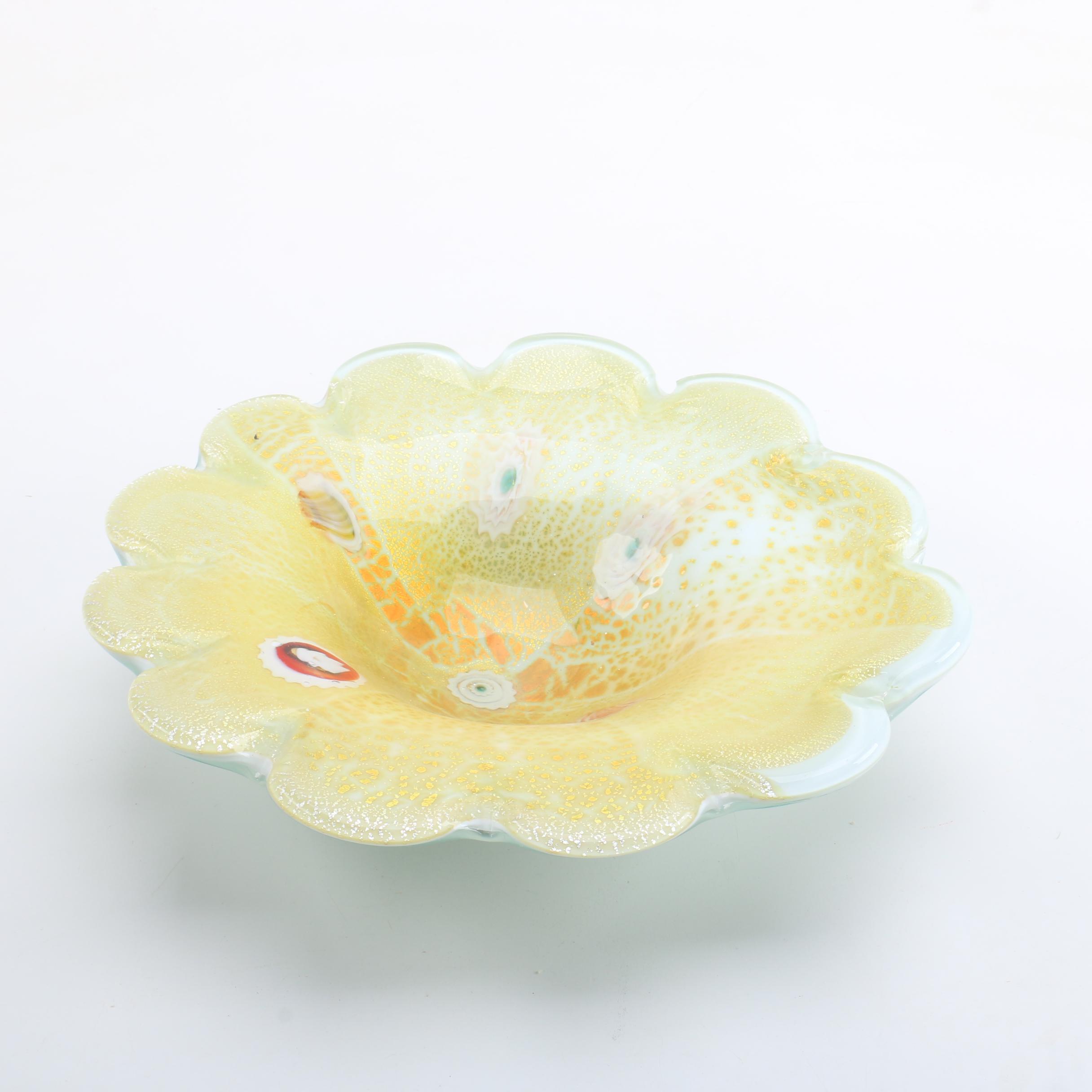 Floriform Art Glass Bowl