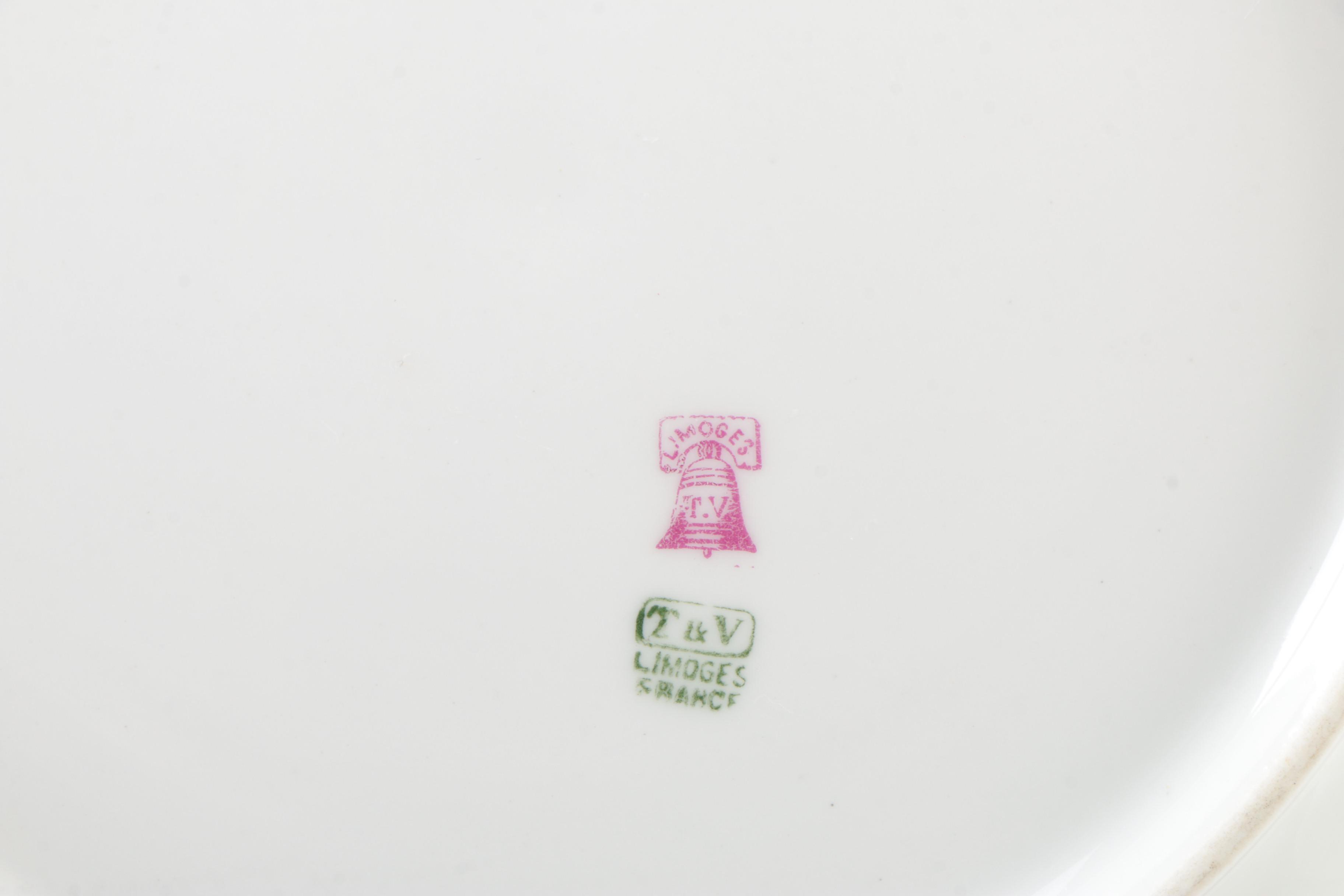 Tressemann & Vogt and Vignaud Freres Limoges Porcelain Dinnerware