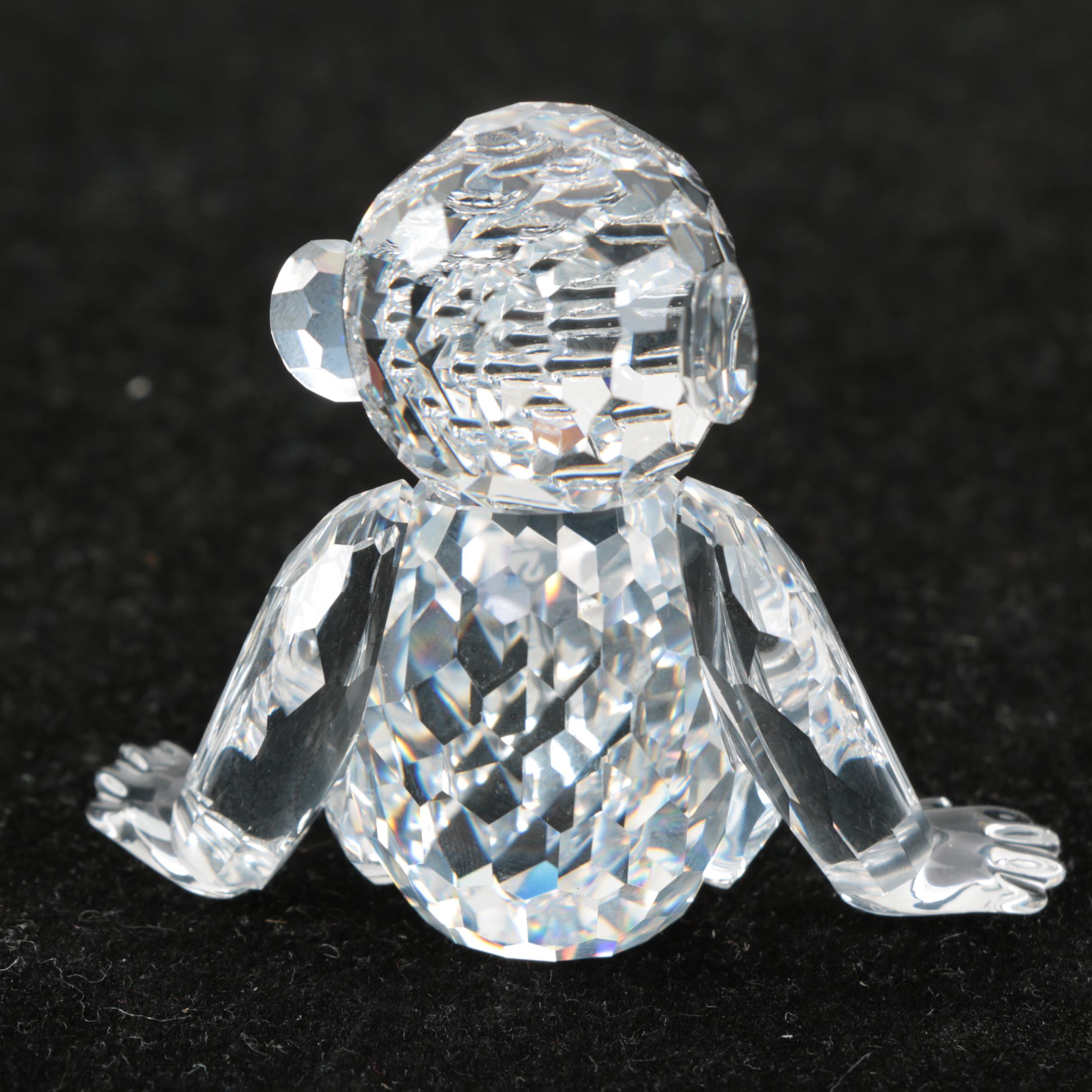 Swarovski Crystal Monkey Figurine