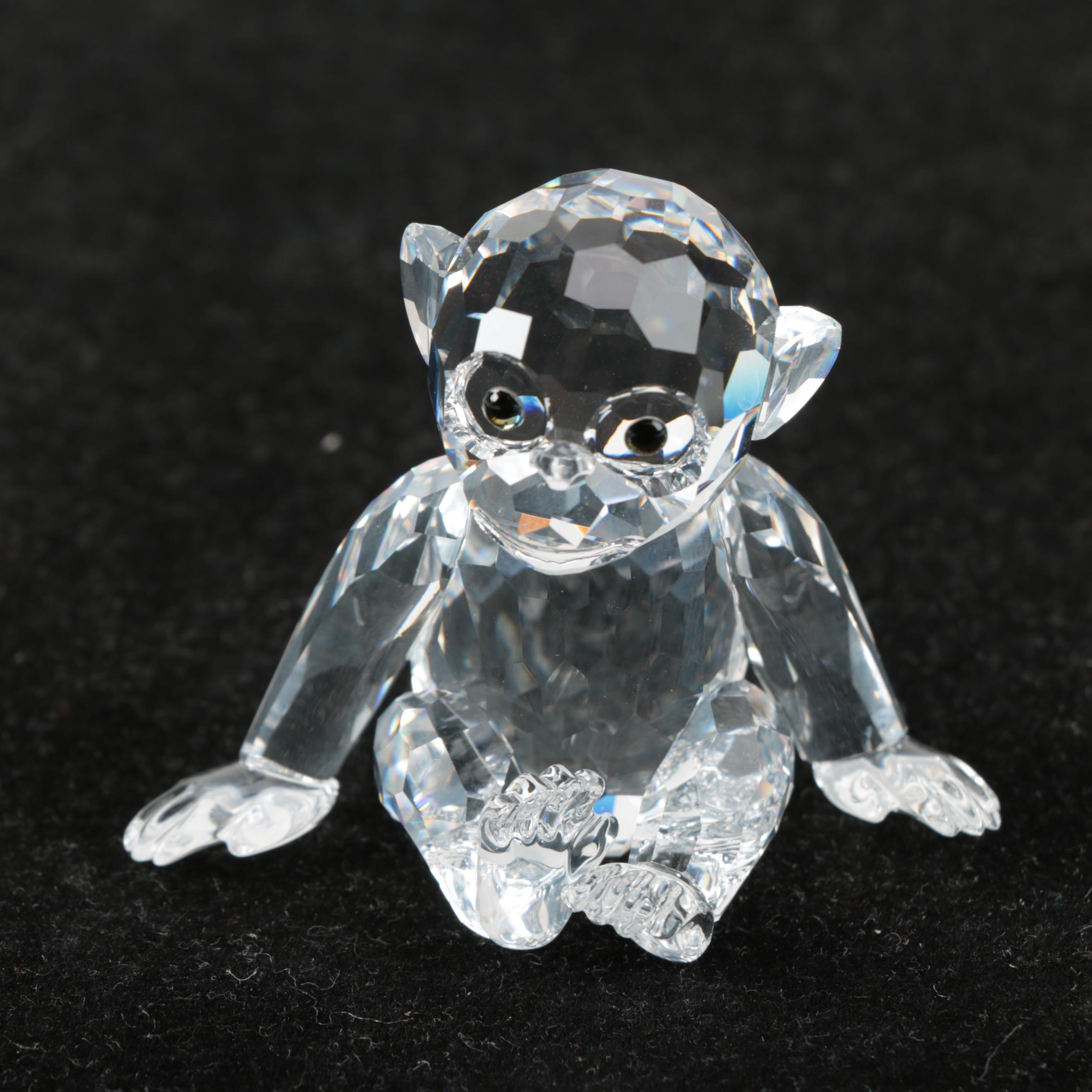 Swarovski Crystal Monkey Figurine