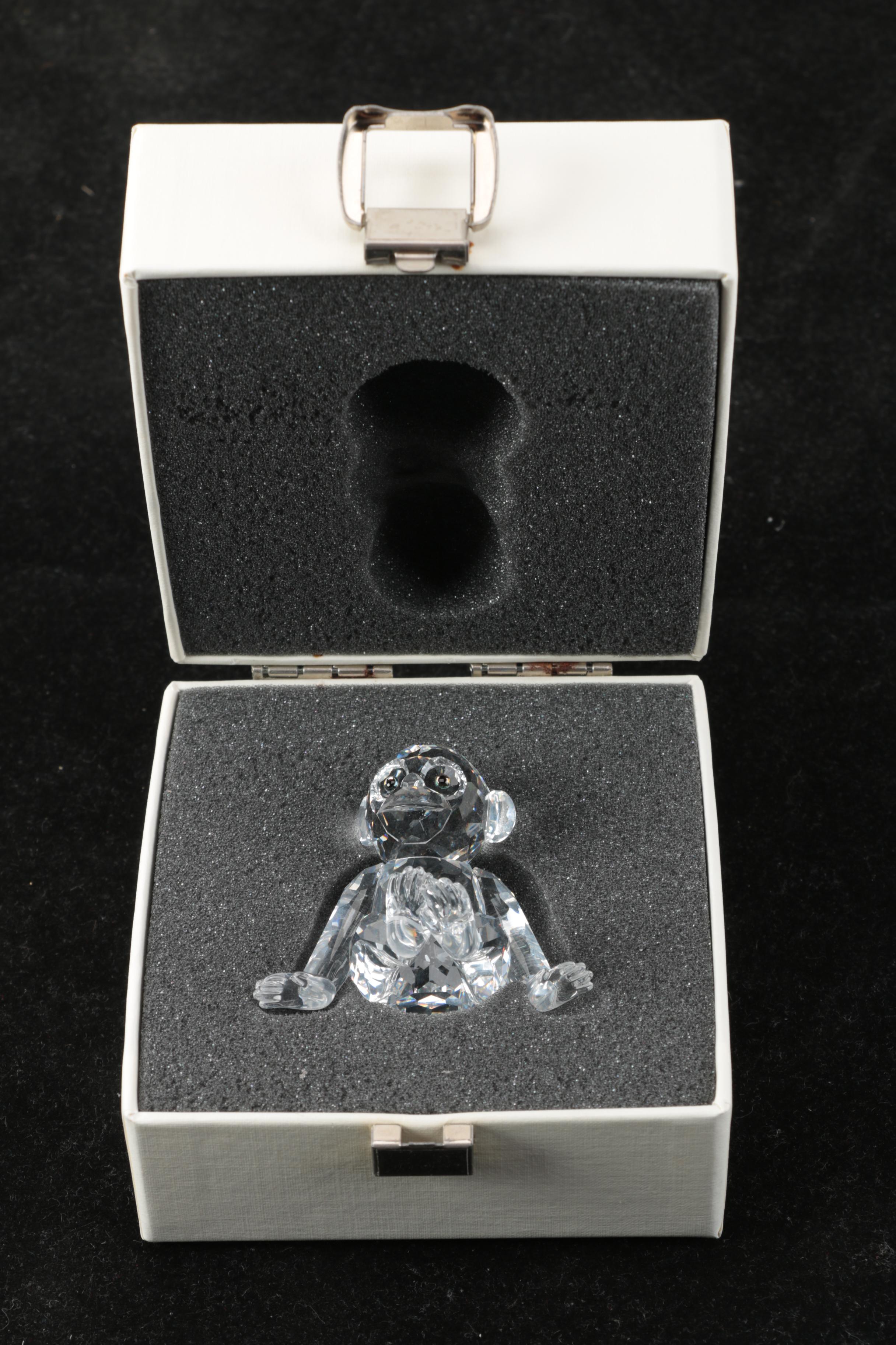 Swarovski Crystal Monkey Figurine