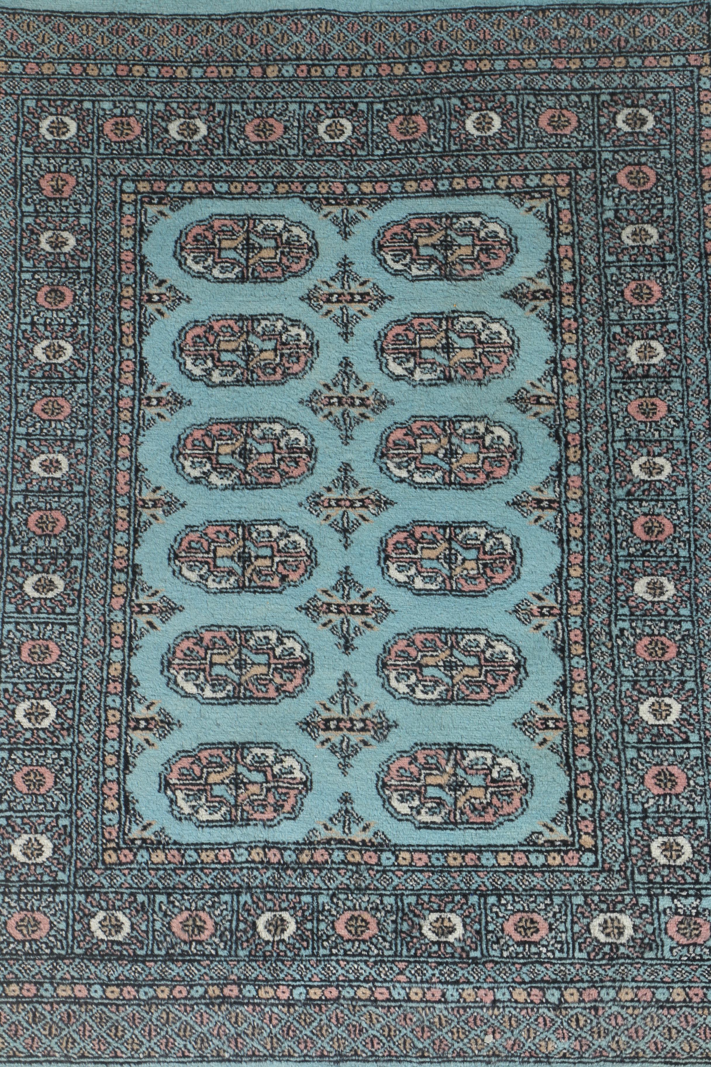 Hand-Knotted Bokhara Area Rug