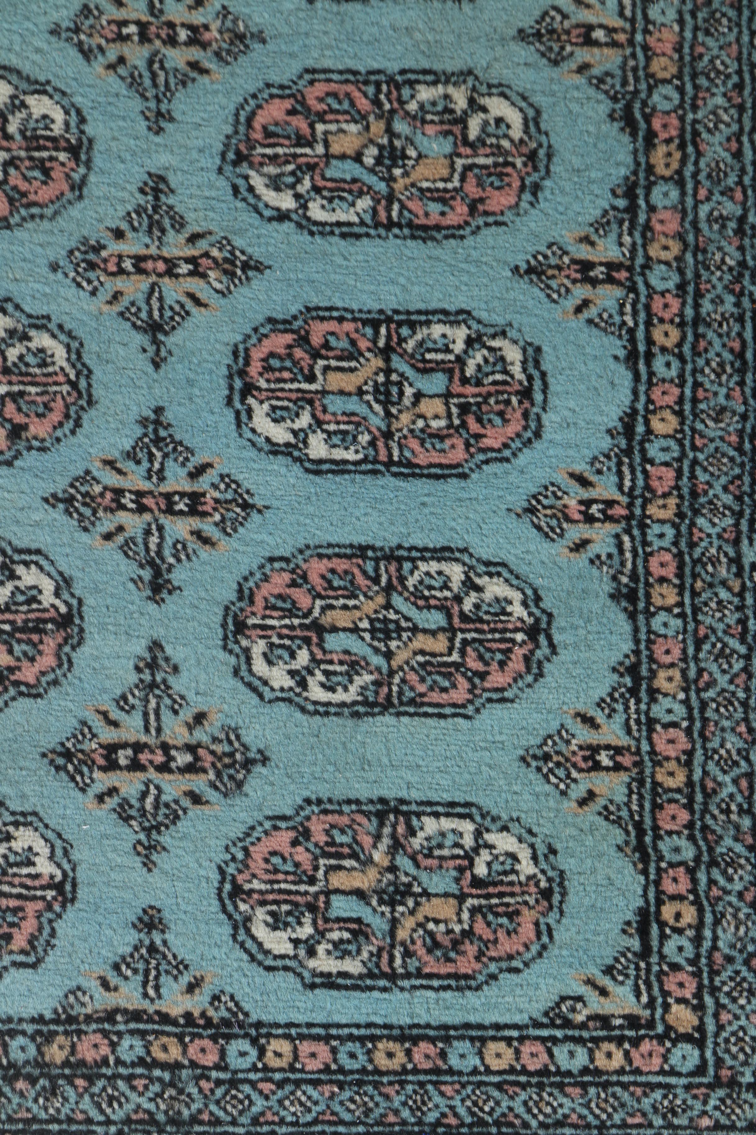 Hand-Knotted Bokhara Area Rug