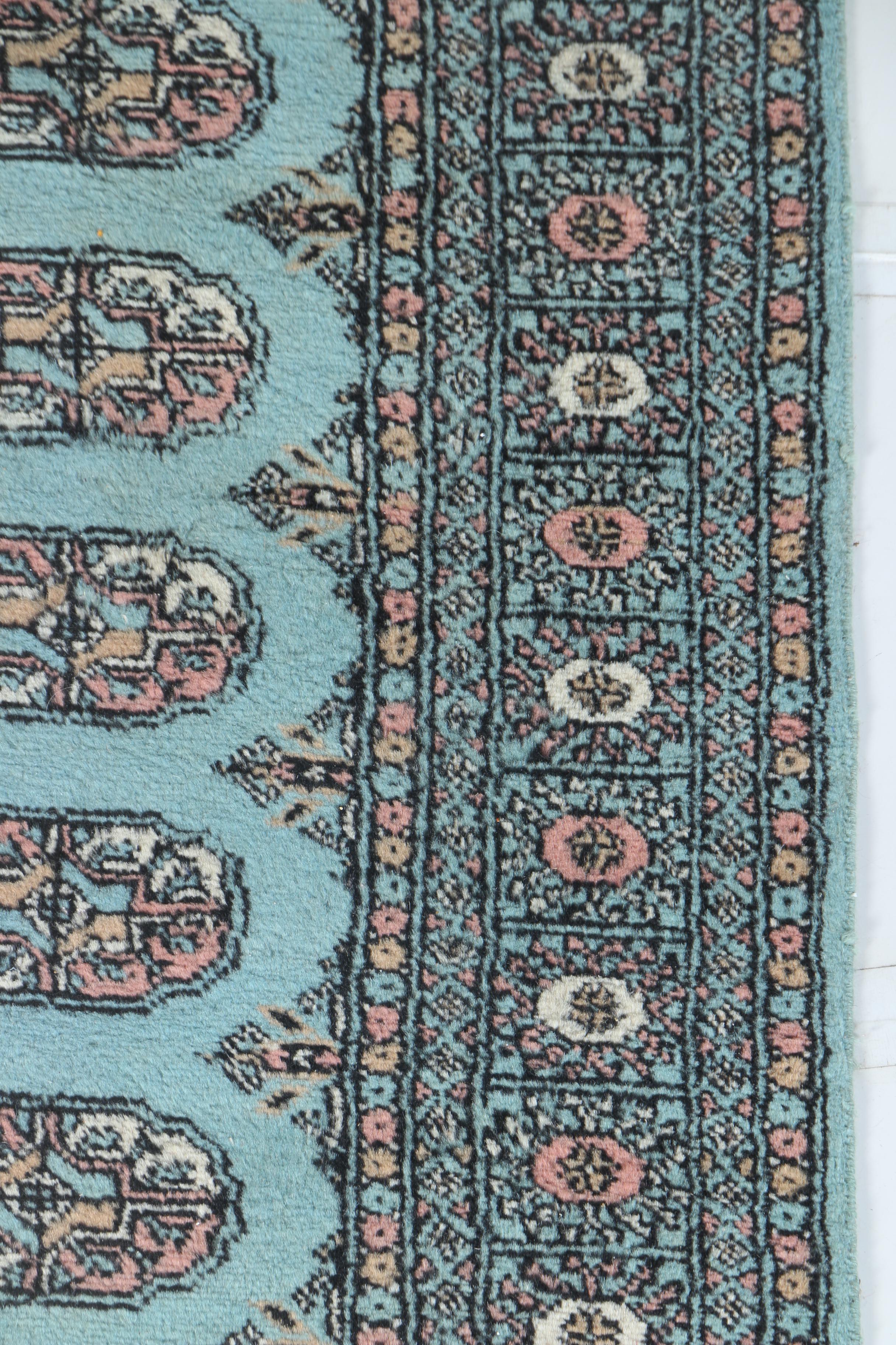 Hand-Knotted Bokhara Area Rug