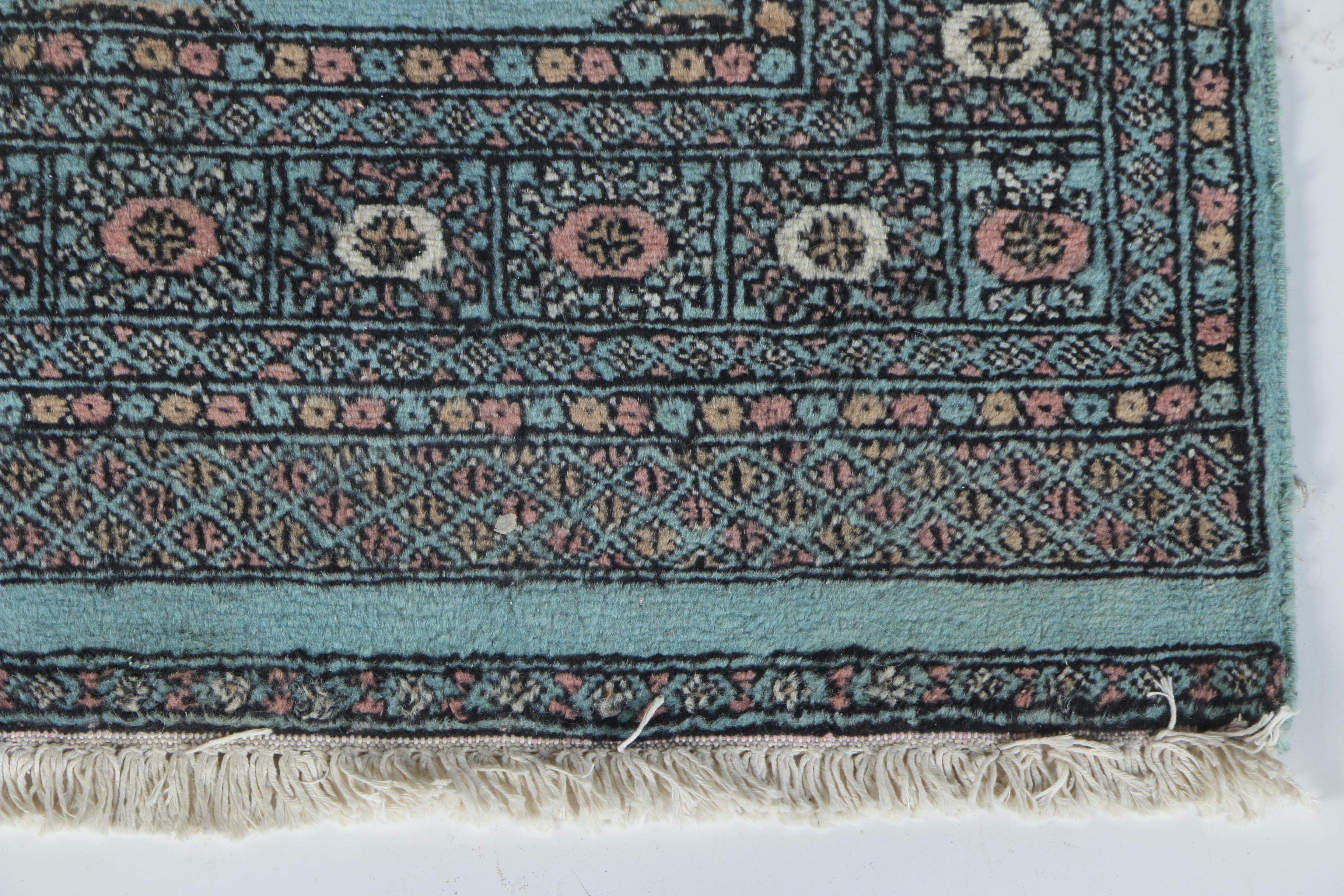 Hand-Knotted Bokhara Area Rug