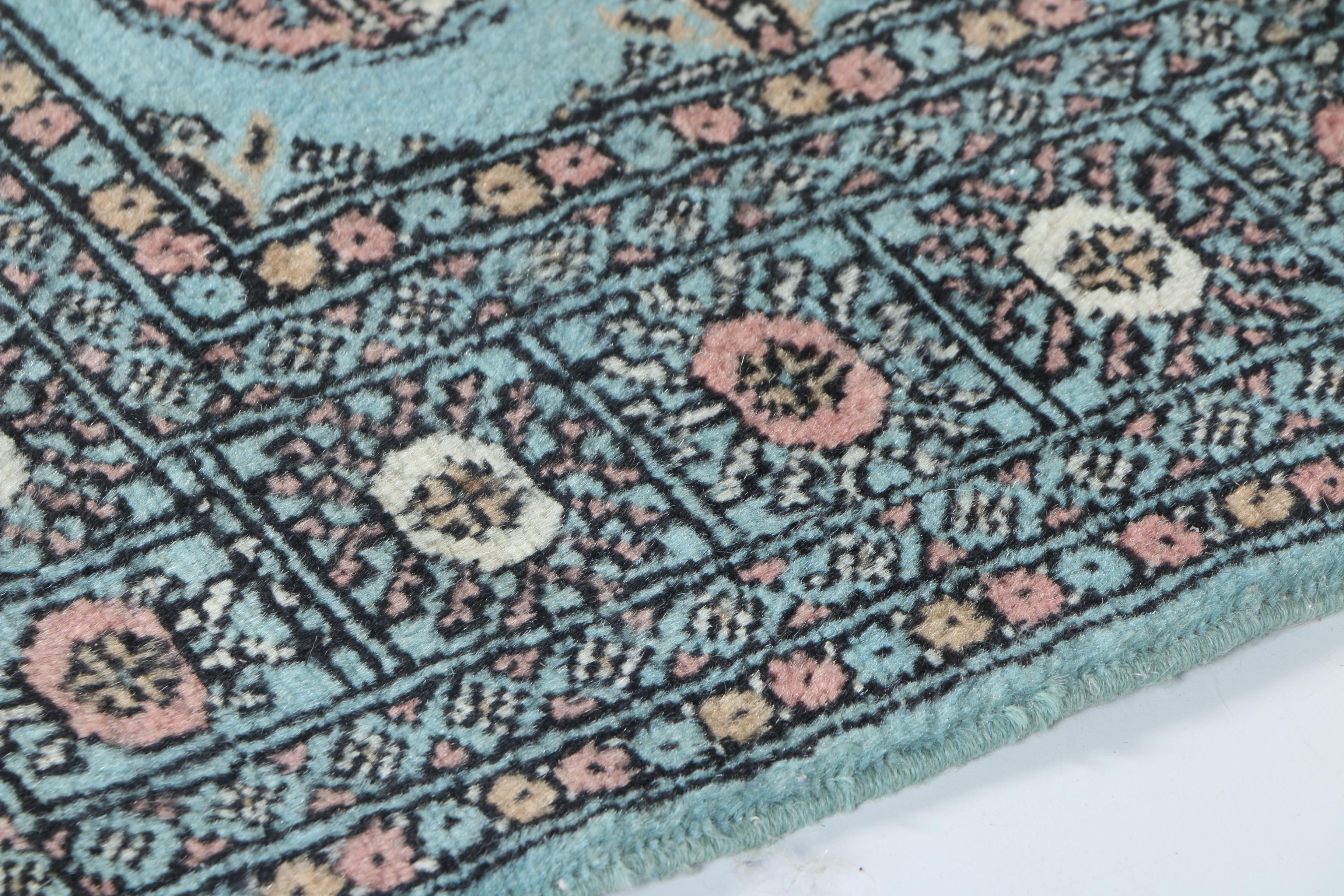 Hand-Knotted Bokhara Area Rug