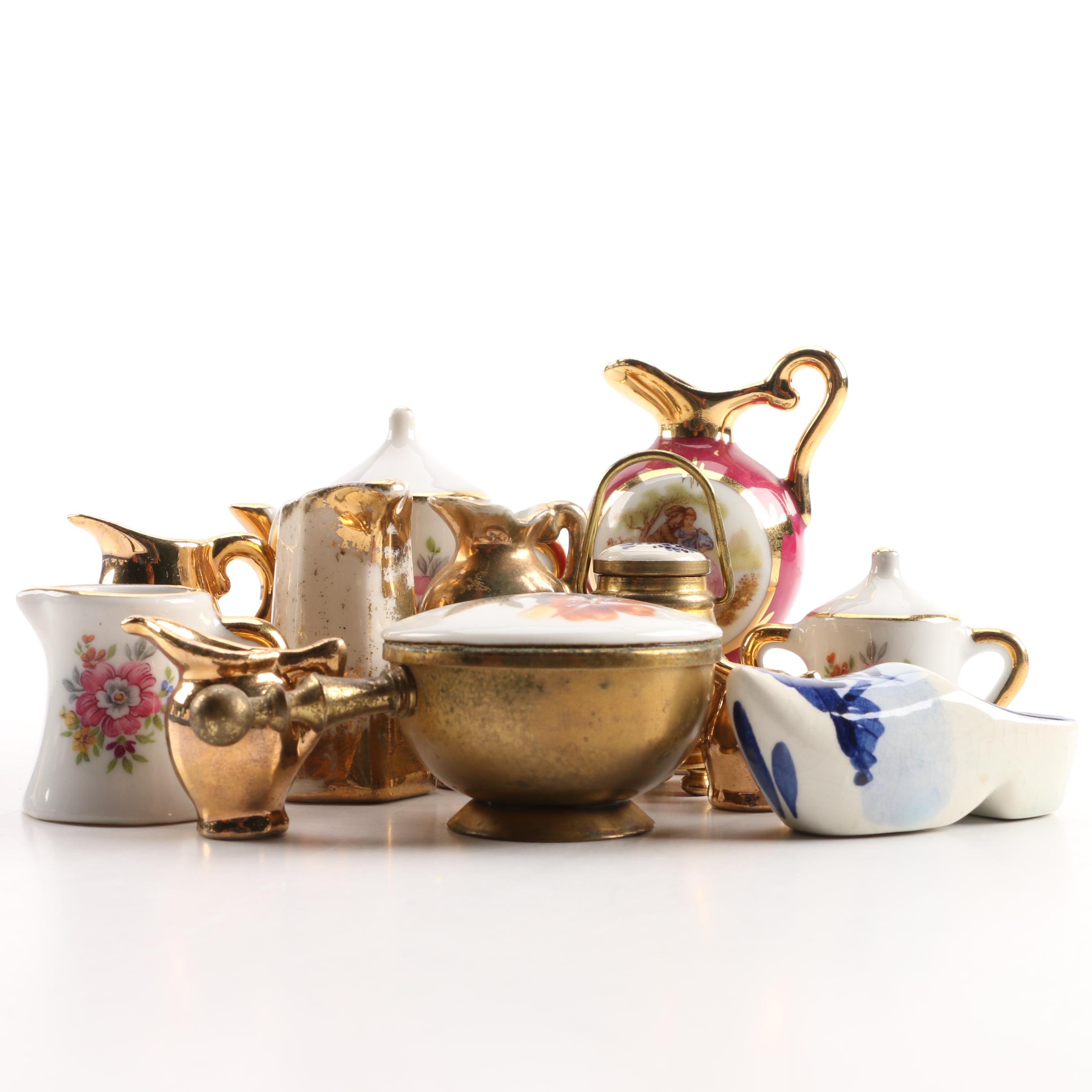 Miniature Doll House Decor Featuring Limoges, EME, Delfts and More