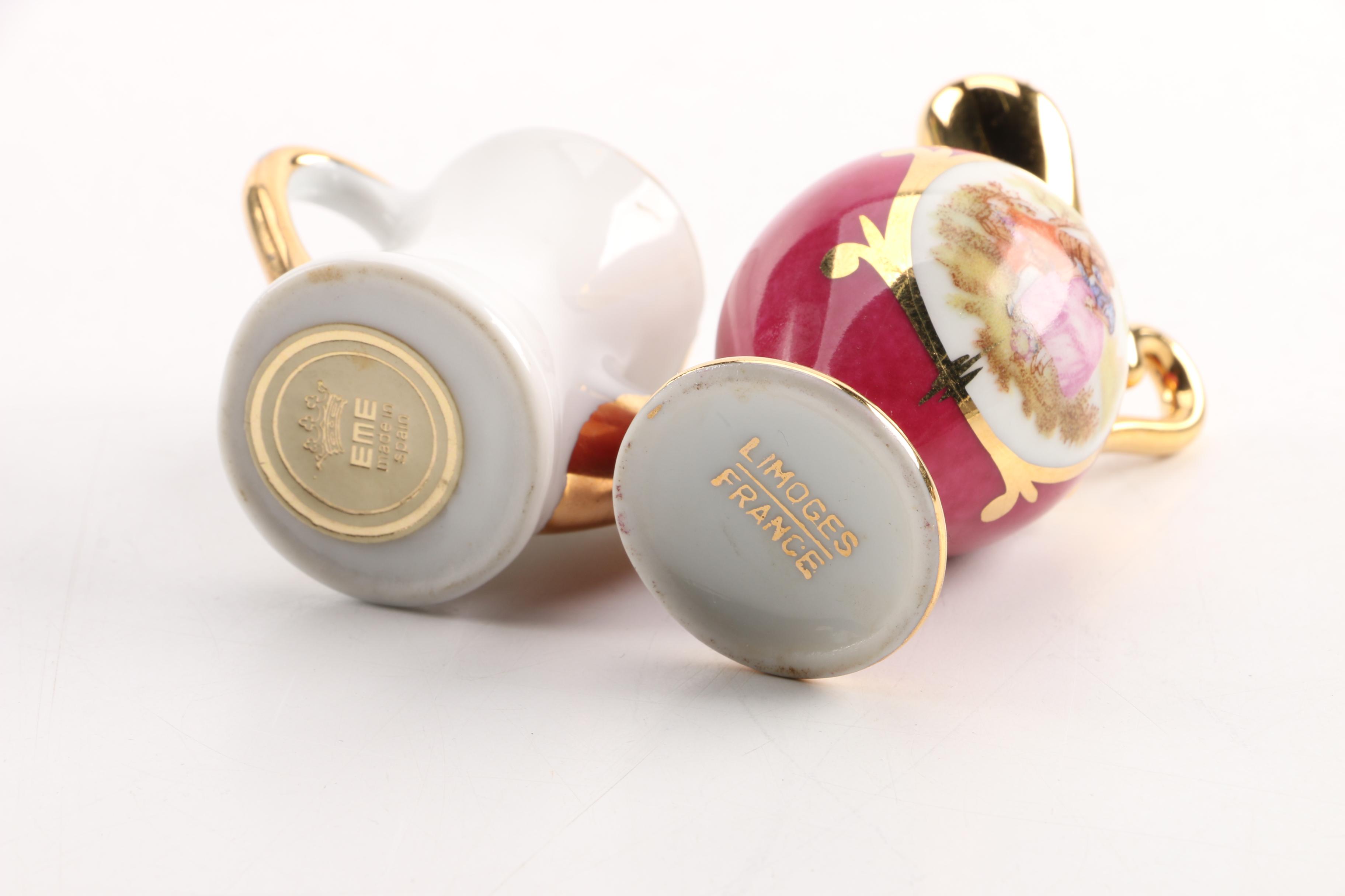 Miniature Doll House Decor Featuring Limoges, EME, Delfts and More