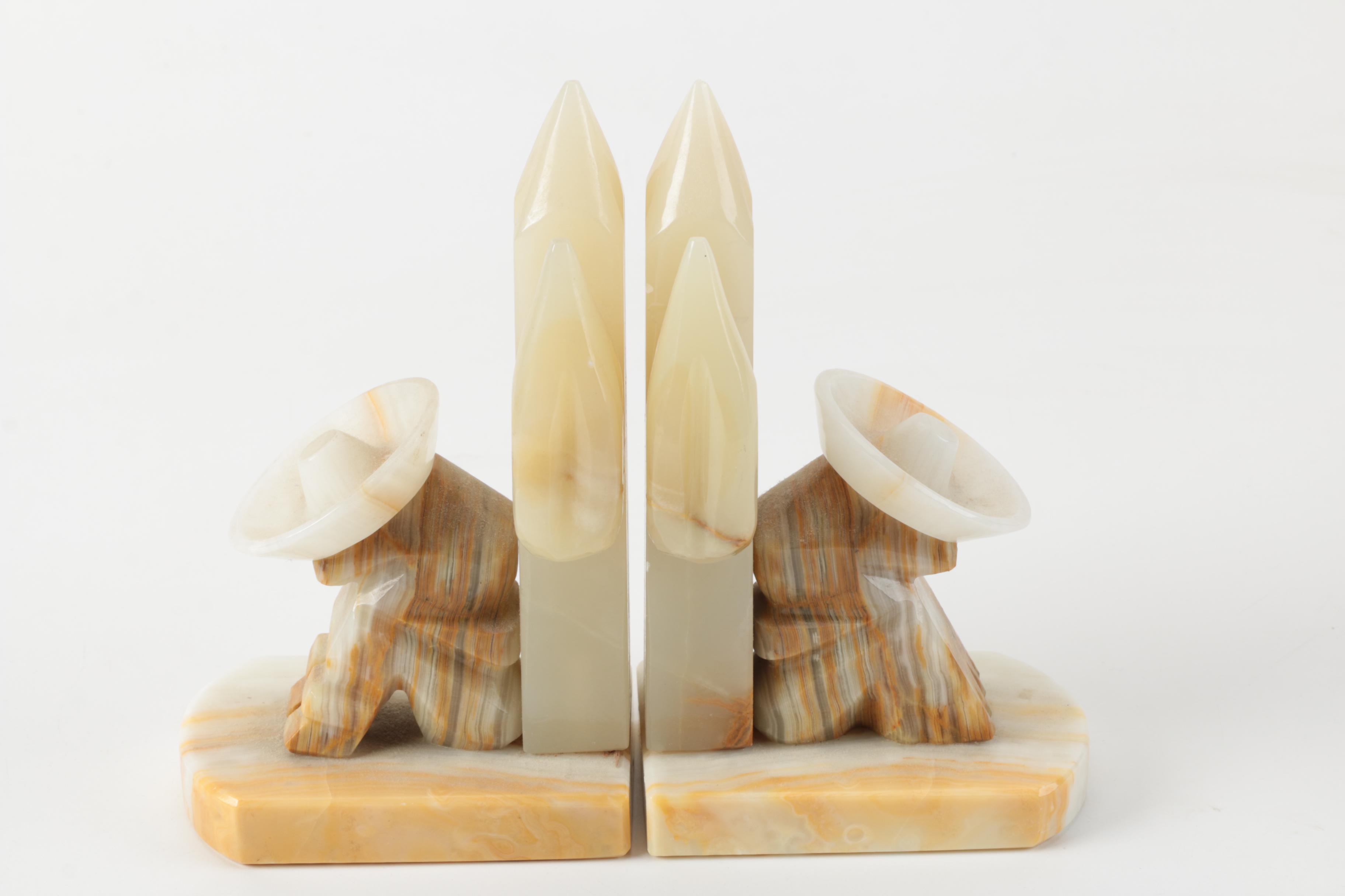 Banded Calcite Bookends