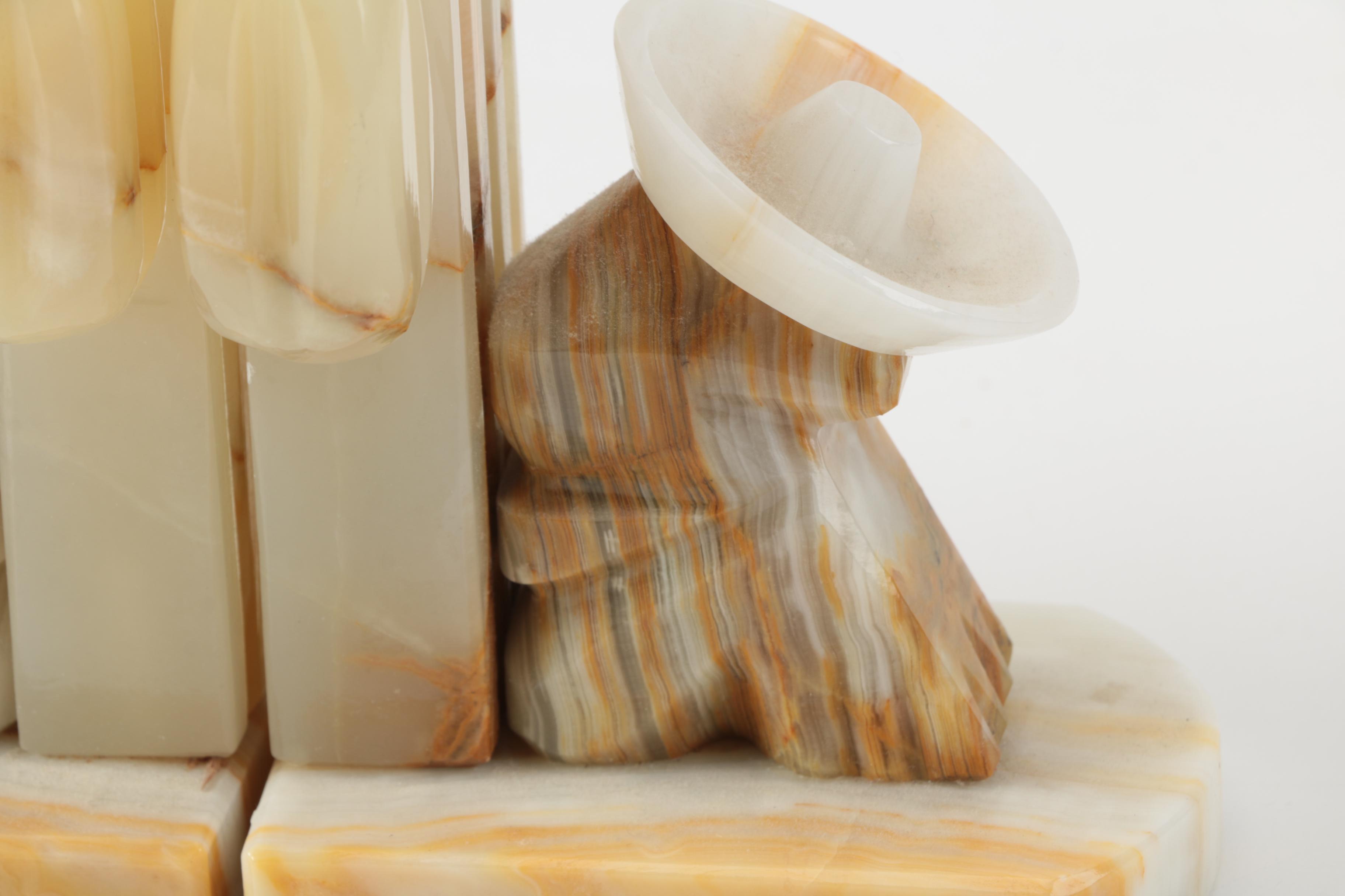 Banded Calcite Bookends