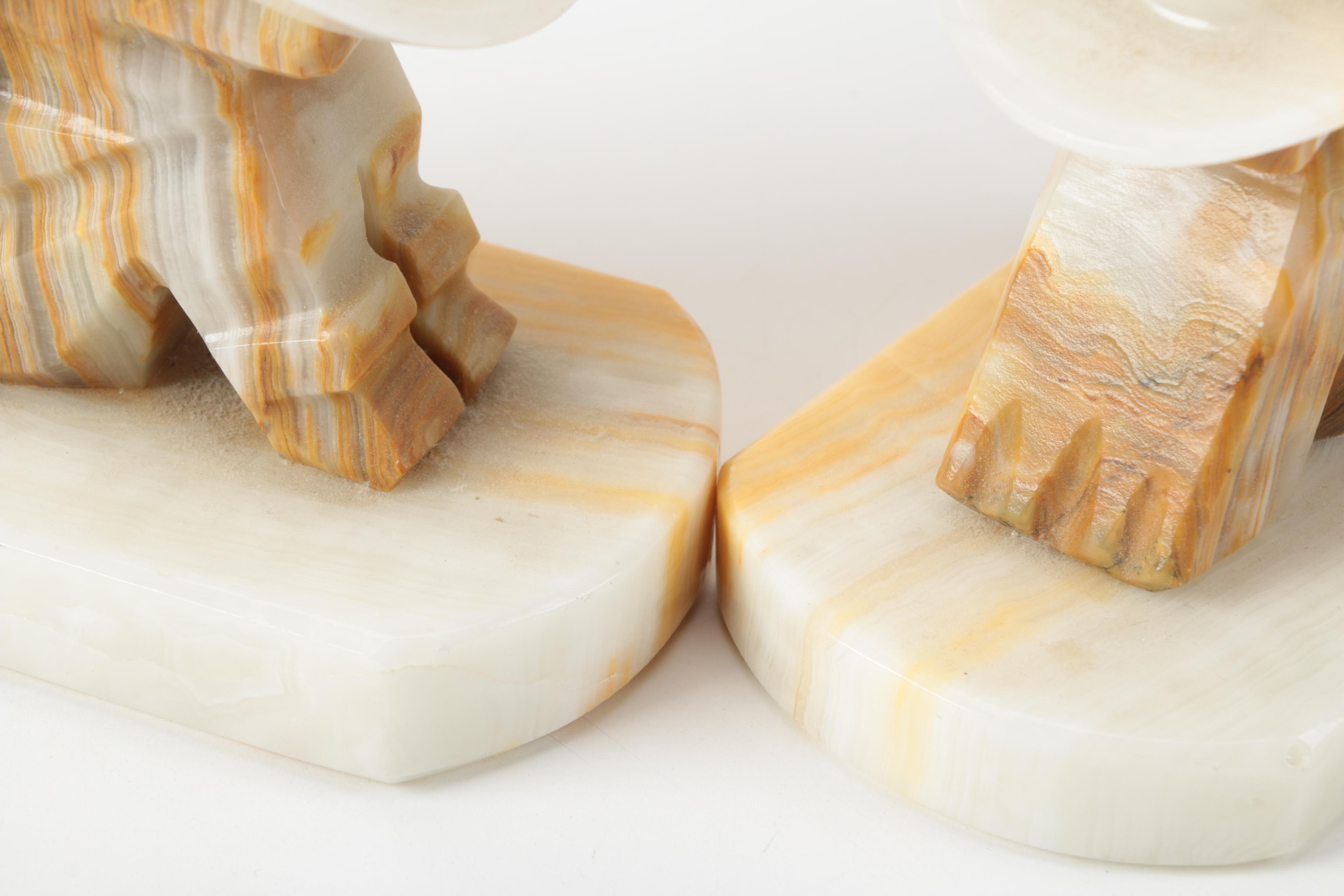 Banded Calcite Bookends