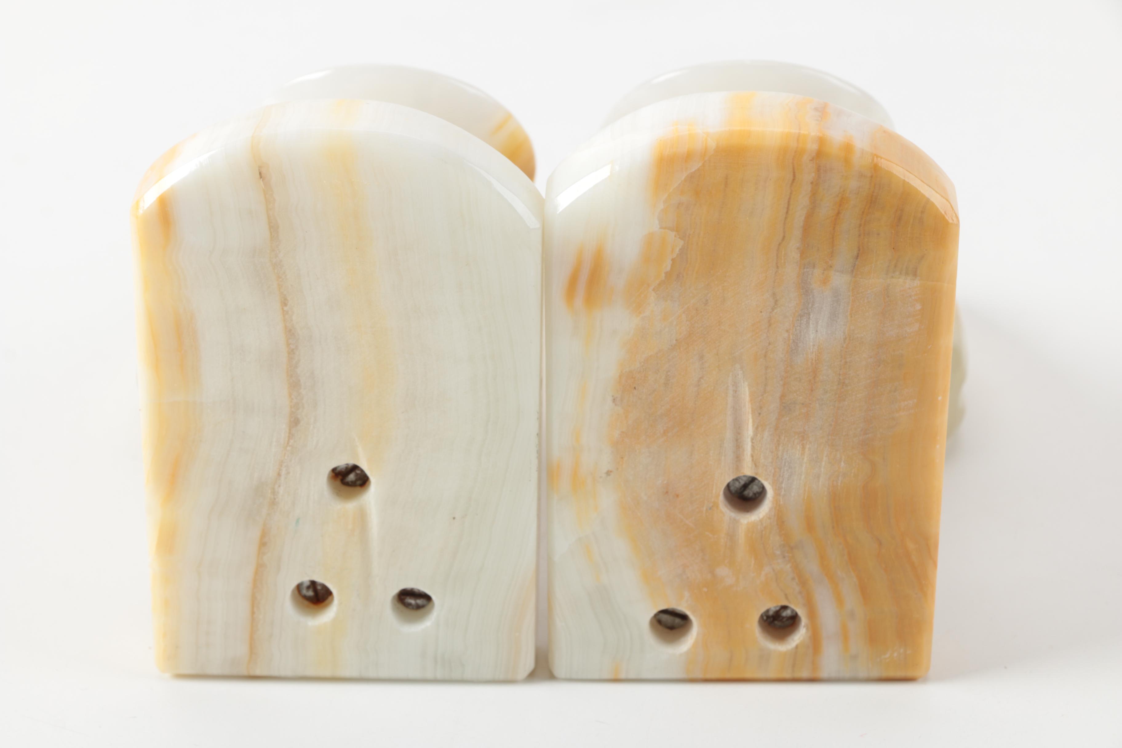 Banded Calcite Bookends