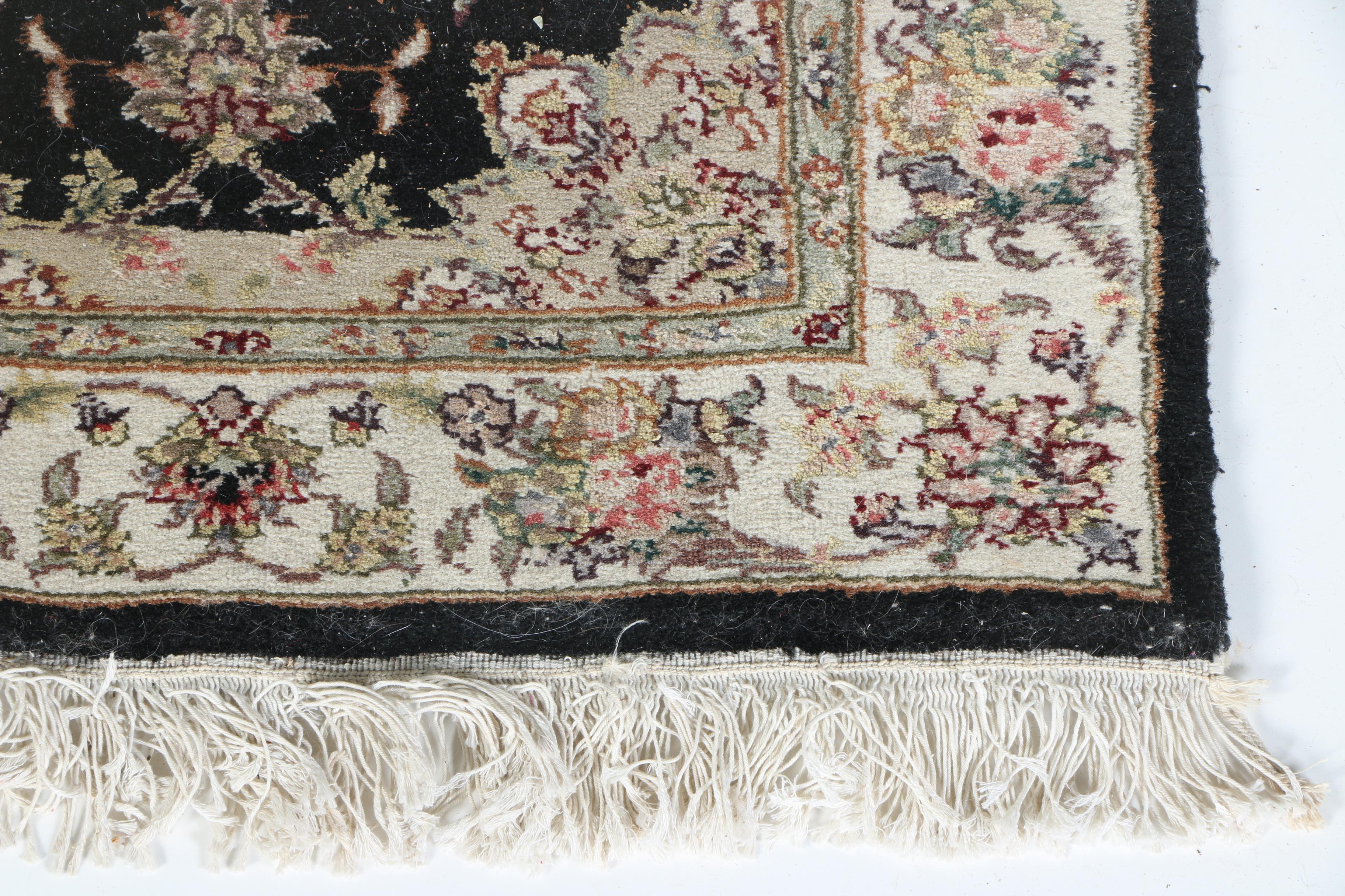 Hand-Knotted Sino-Persian Wool and Silk Accent Rugs