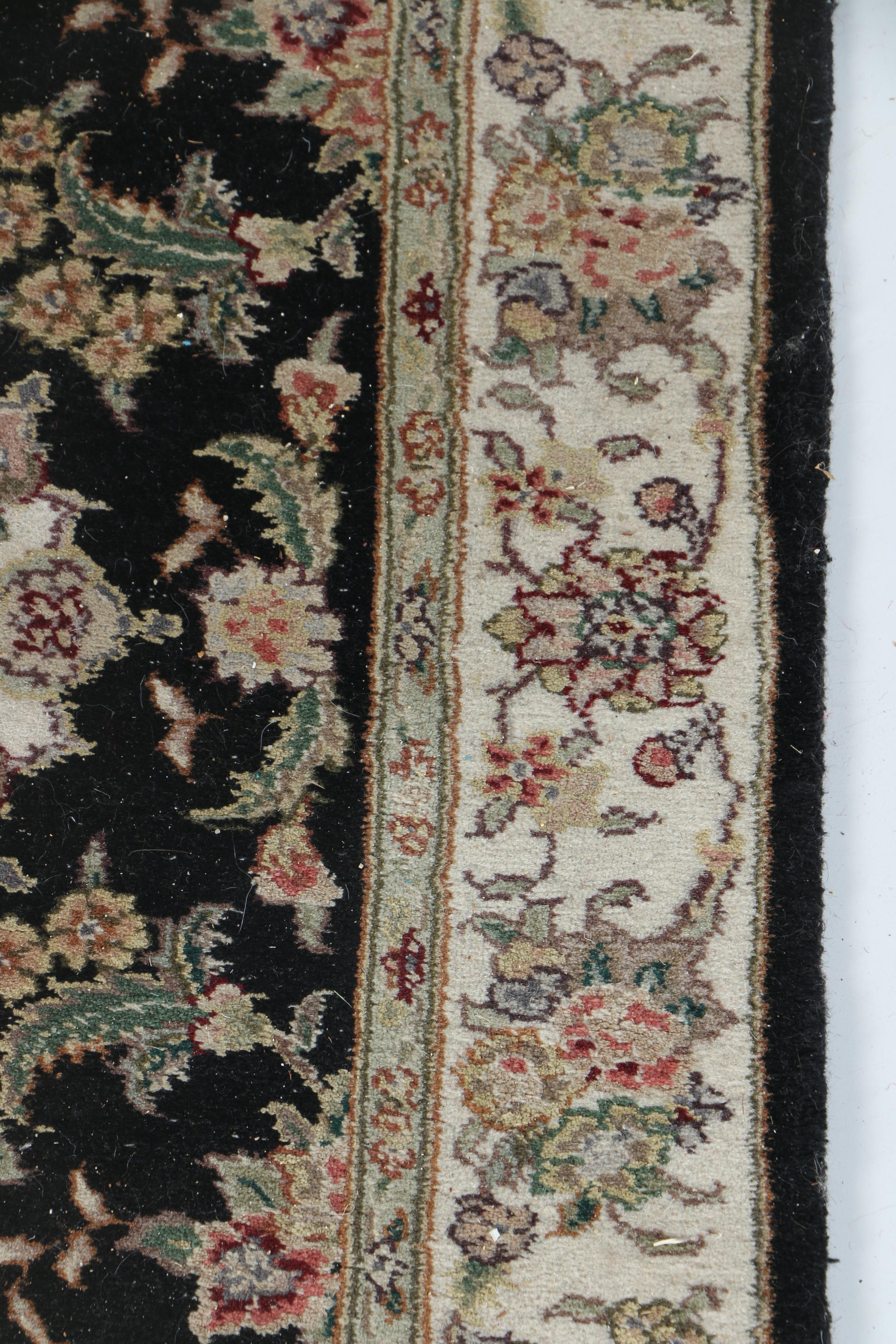 Hand-Knotted Sino-Persian Wool and Silk Accent Rugs
