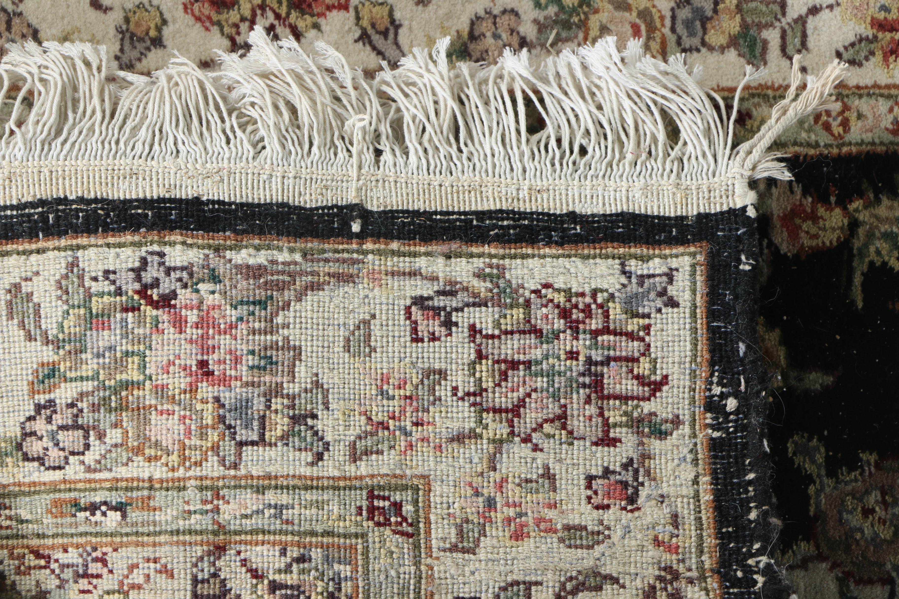 Hand-Knotted Sino-Persian Wool and Silk Accent Rugs
