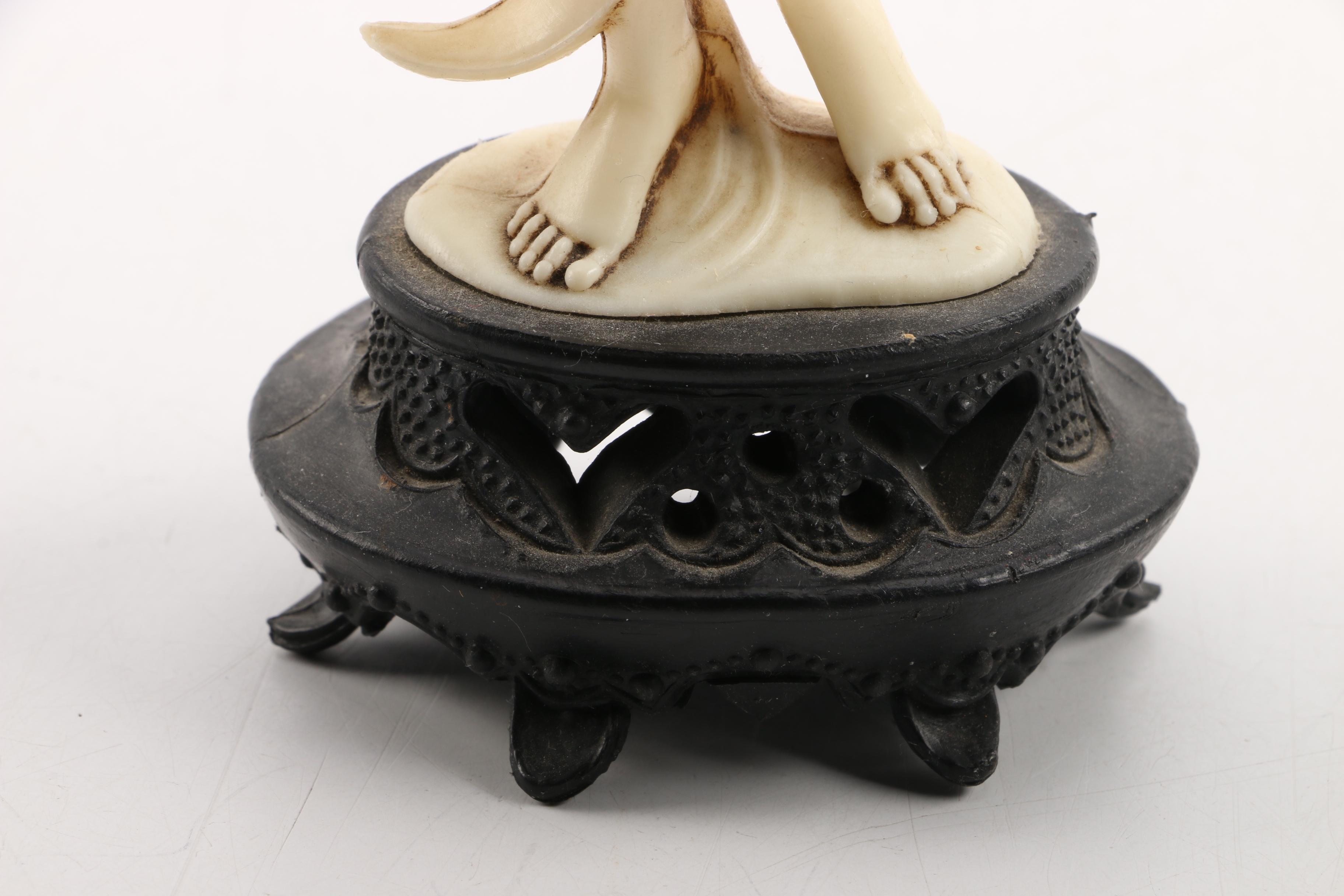 Chinese Inspired Figurines and Carved Cork Diorama