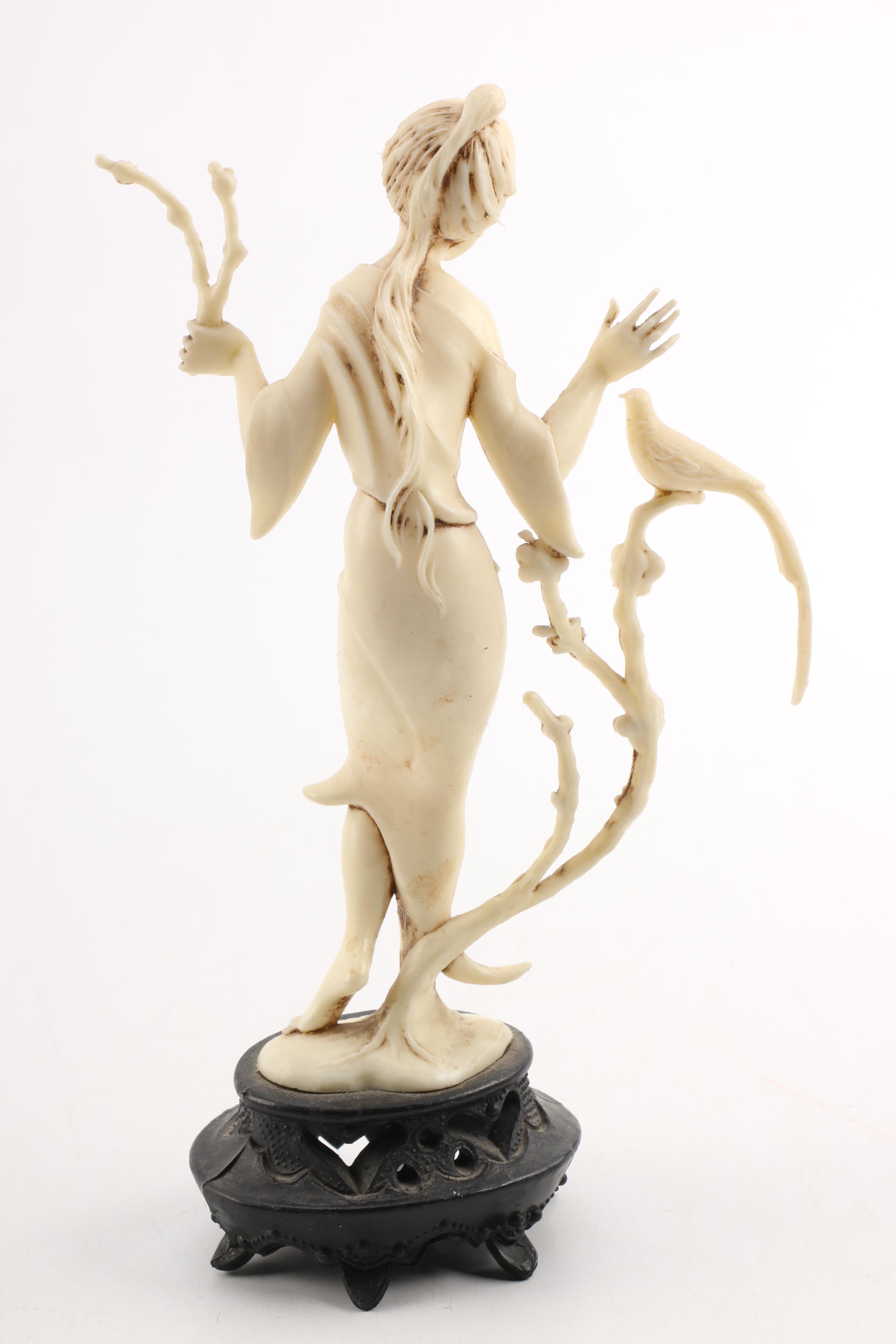 Chinese Inspired Figurines and Carved Cork Diorama