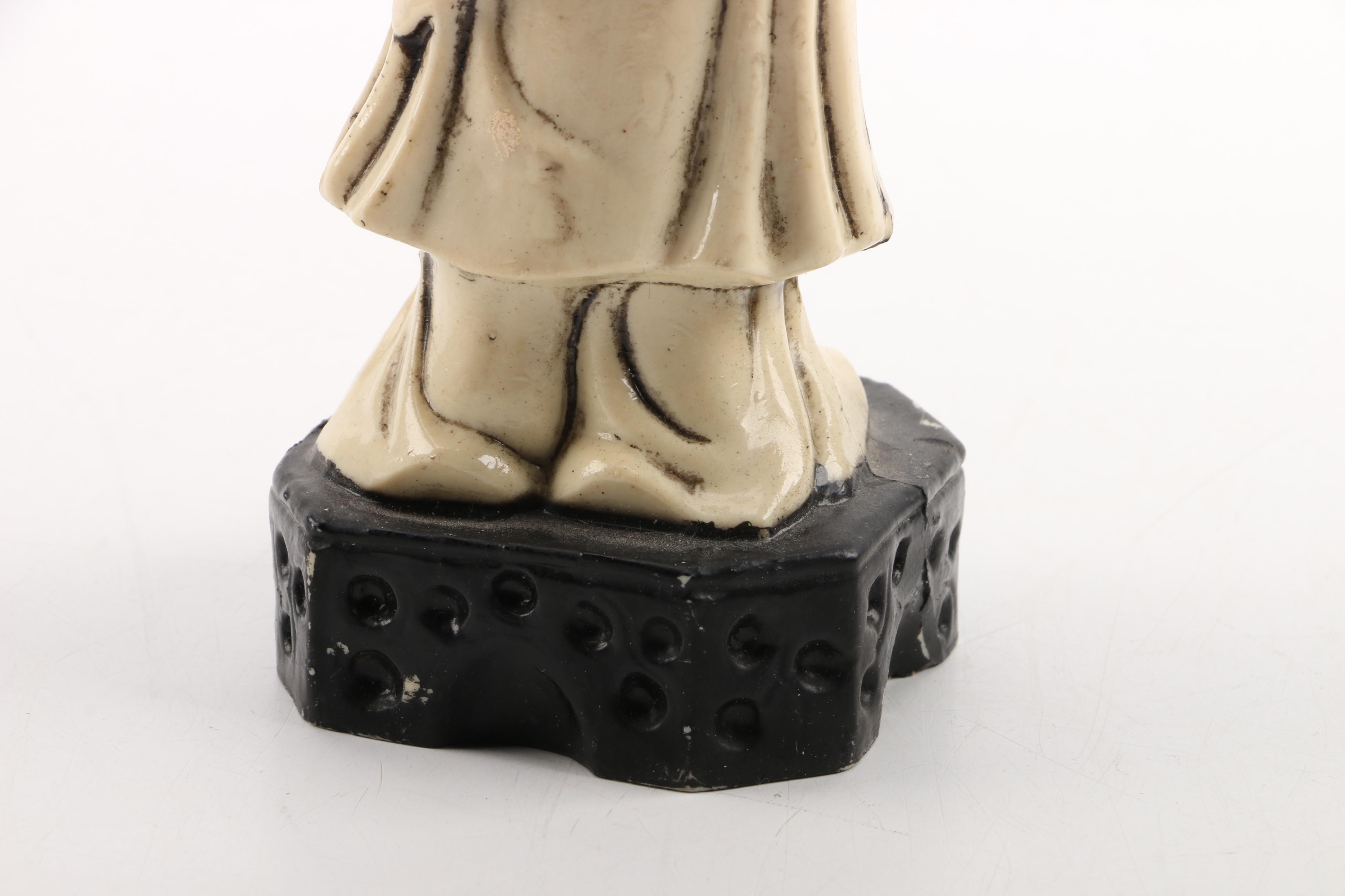 Chinese Inspired Figurines and Carved Cork Diorama