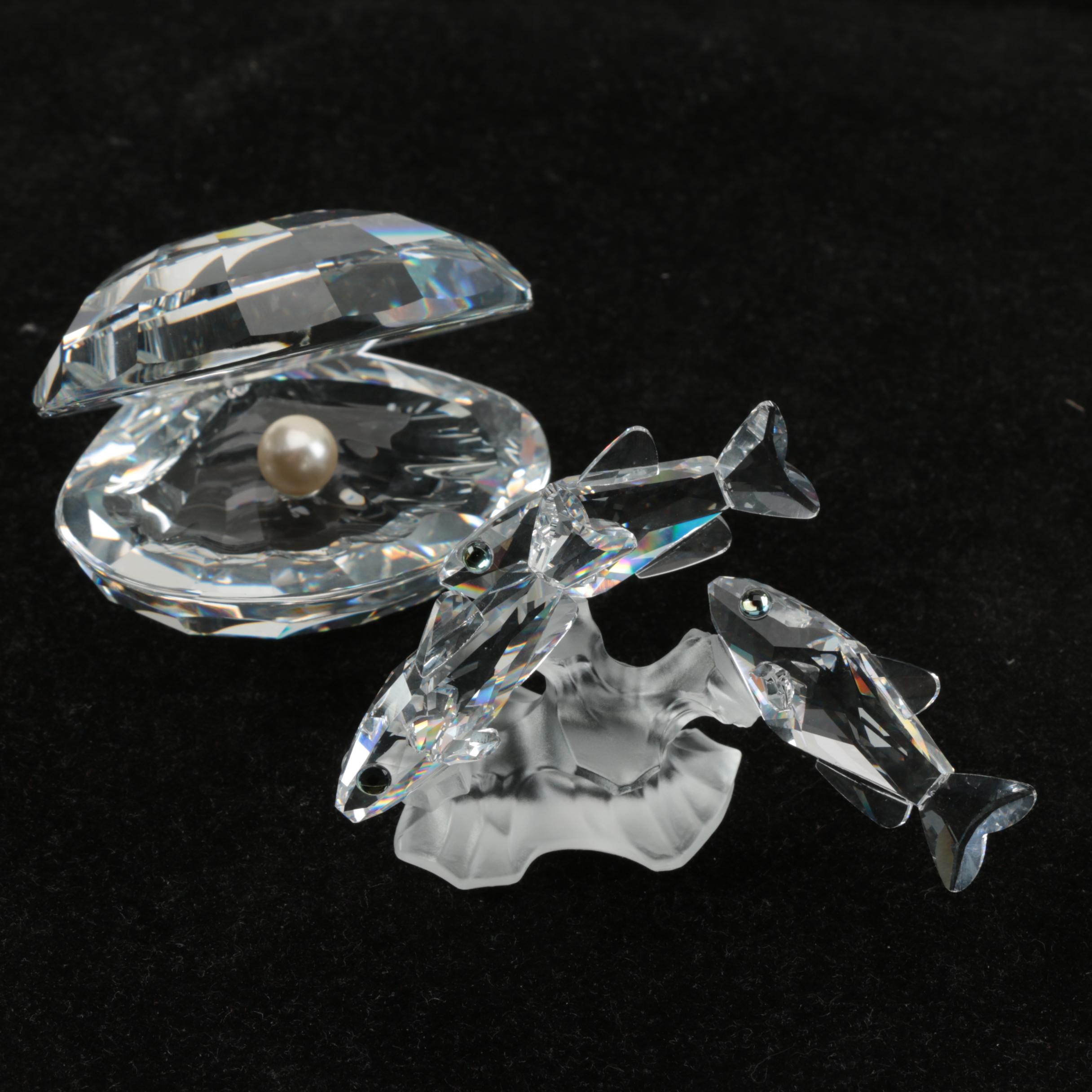 Pair of Swarovski Crystal Figurines