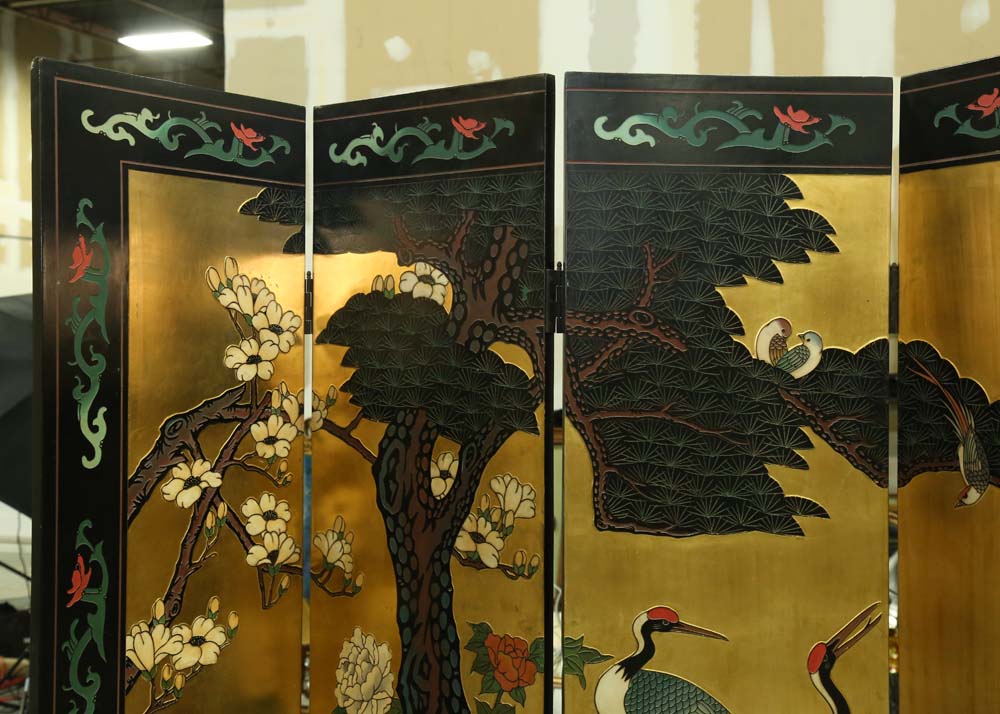 Chinese Lacquered Room Divider