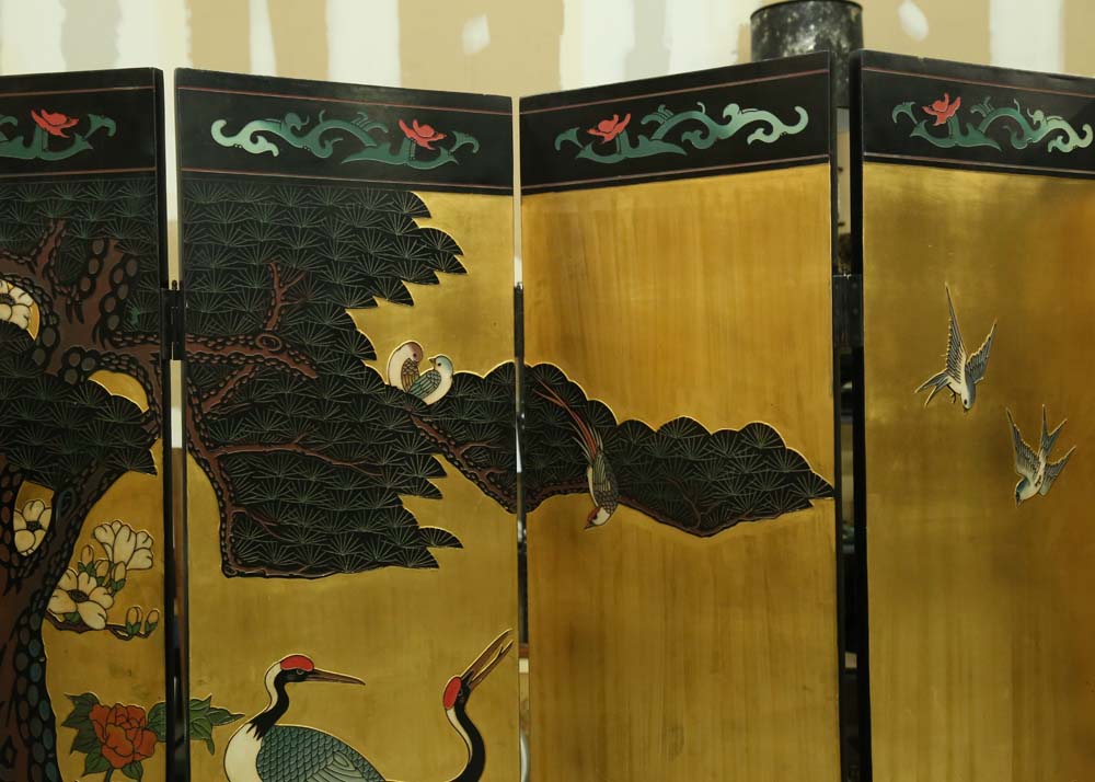 Chinese Lacquered Room Divider