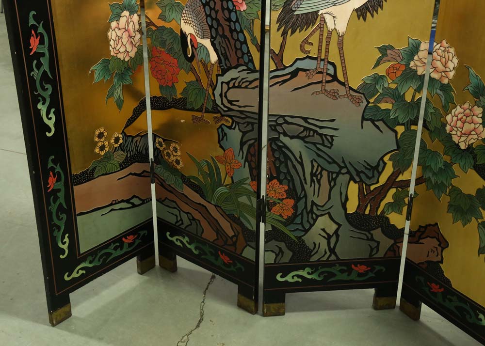 Chinese Lacquered Room Divider
