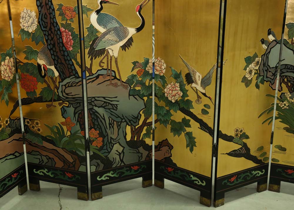 Chinese Lacquered Room Divider