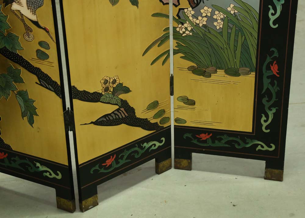 Chinese Lacquered Room Divider