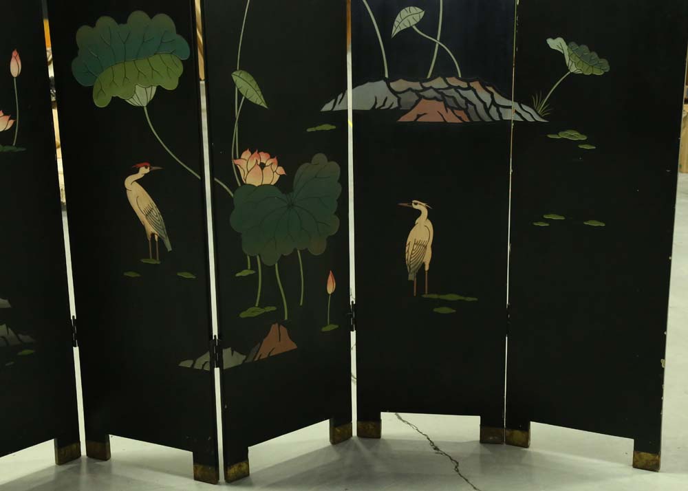 Chinese Lacquered Room Divider