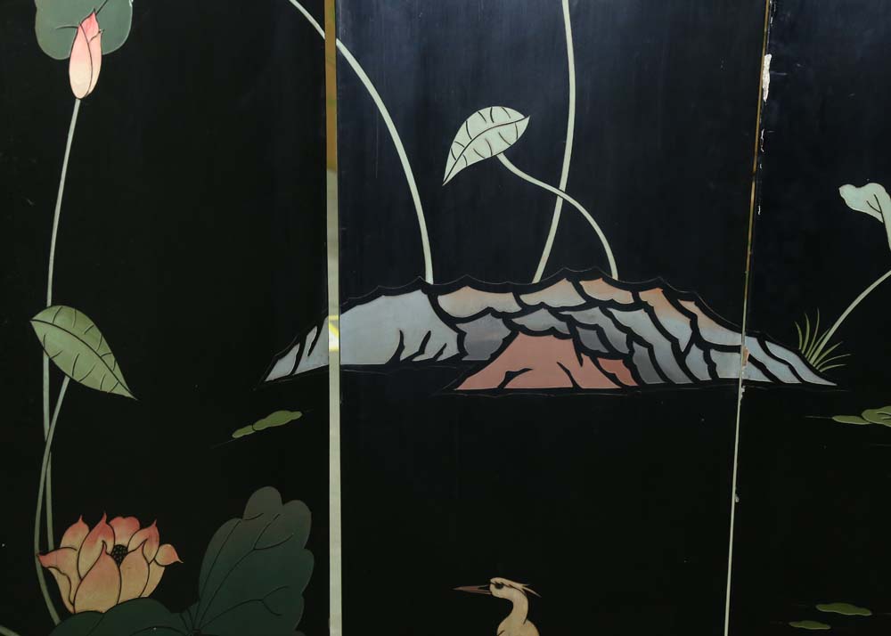 Chinese Lacquered Room Divider