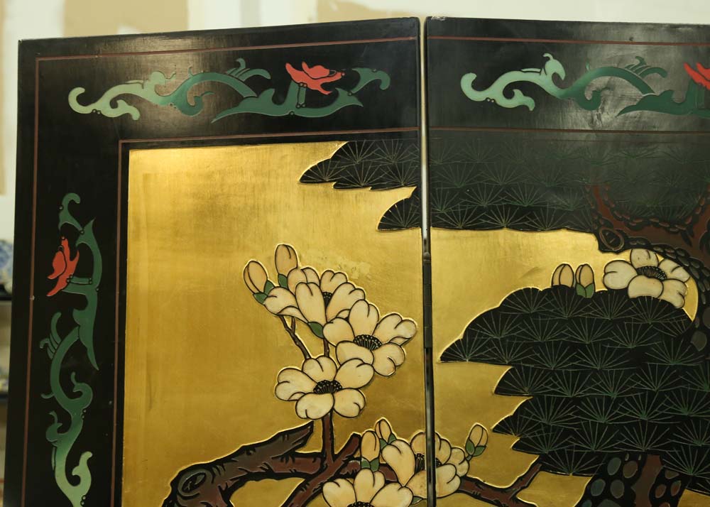 Chinese Lacquered Room Divider