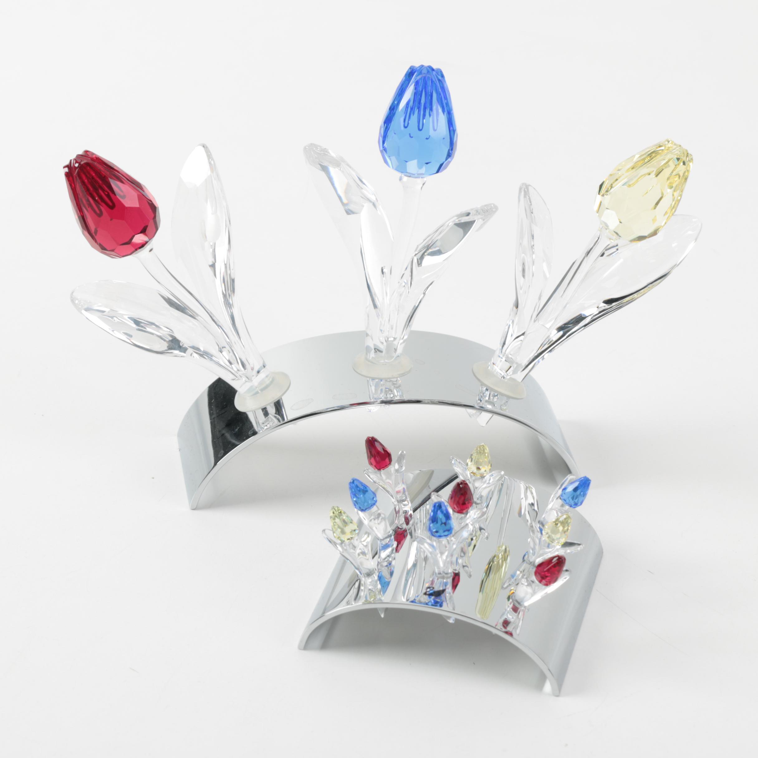 Swarovski Crystal Tulip Figurine Sets
