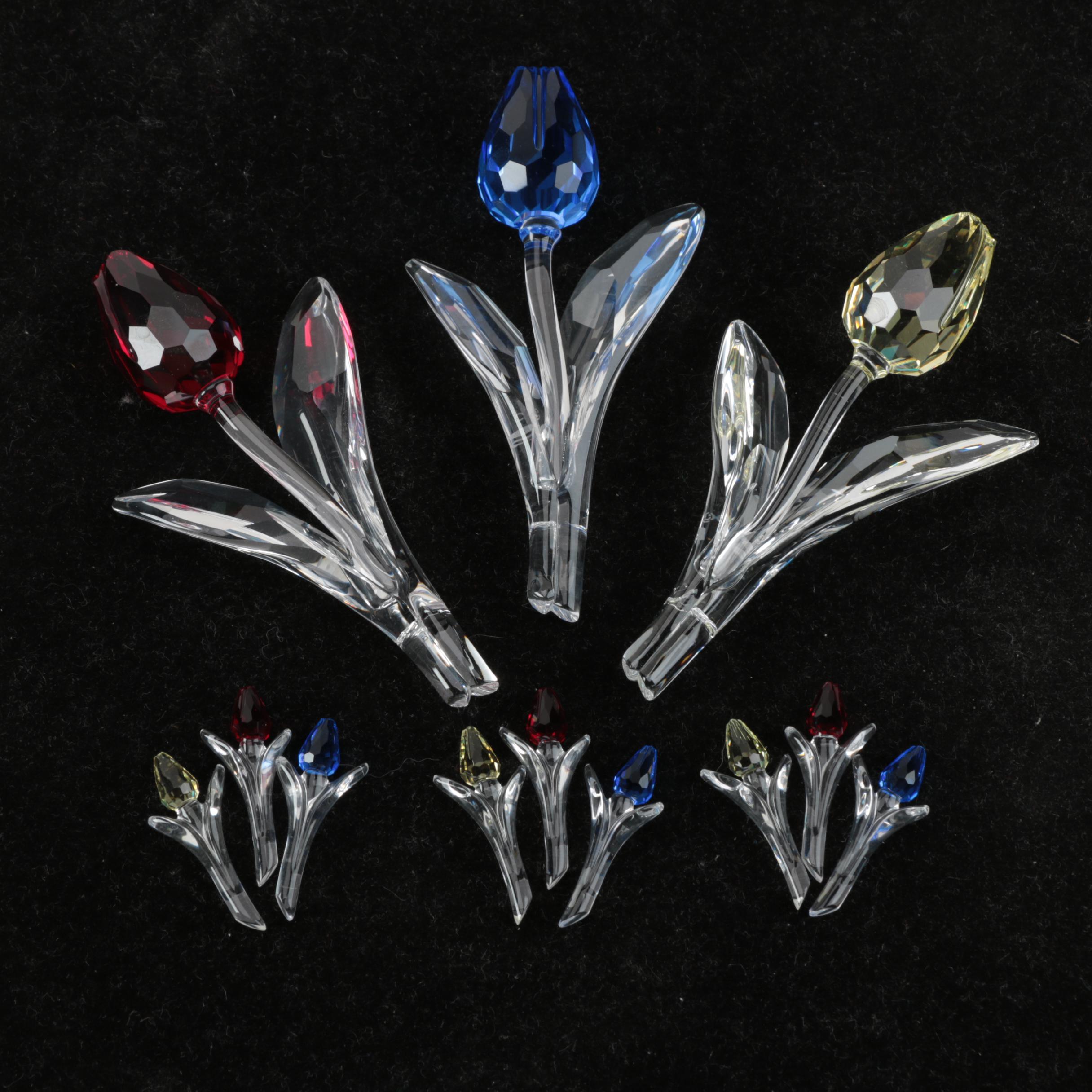 Swarovski Crystal Tulip Figurine Sets