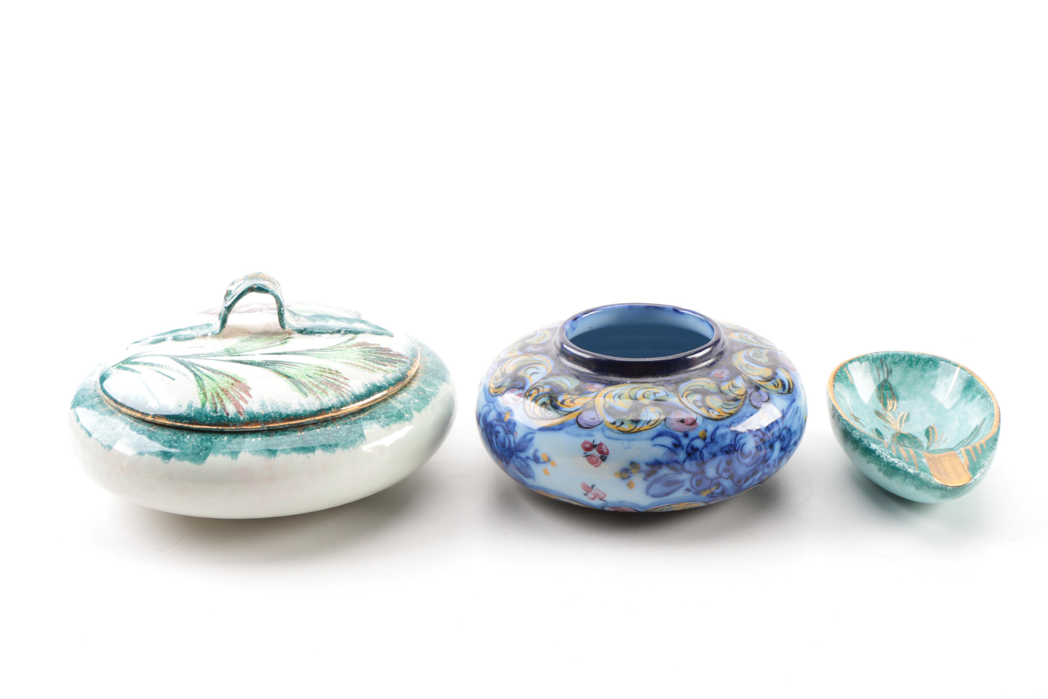 Italian, Portuguese and Danish Ceramic Pitchers and Bowls