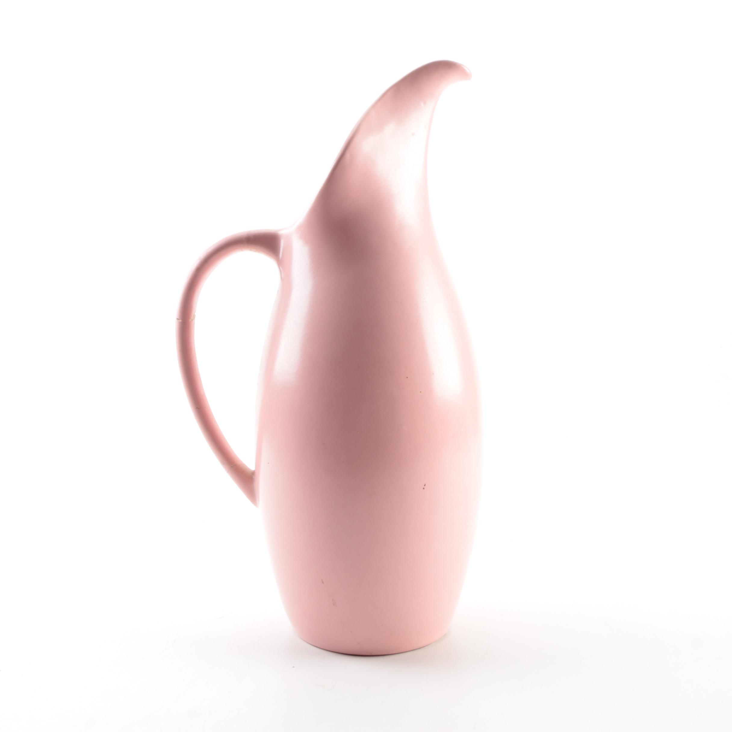 Pink Royal Haeger Art Deco Style Pitcher