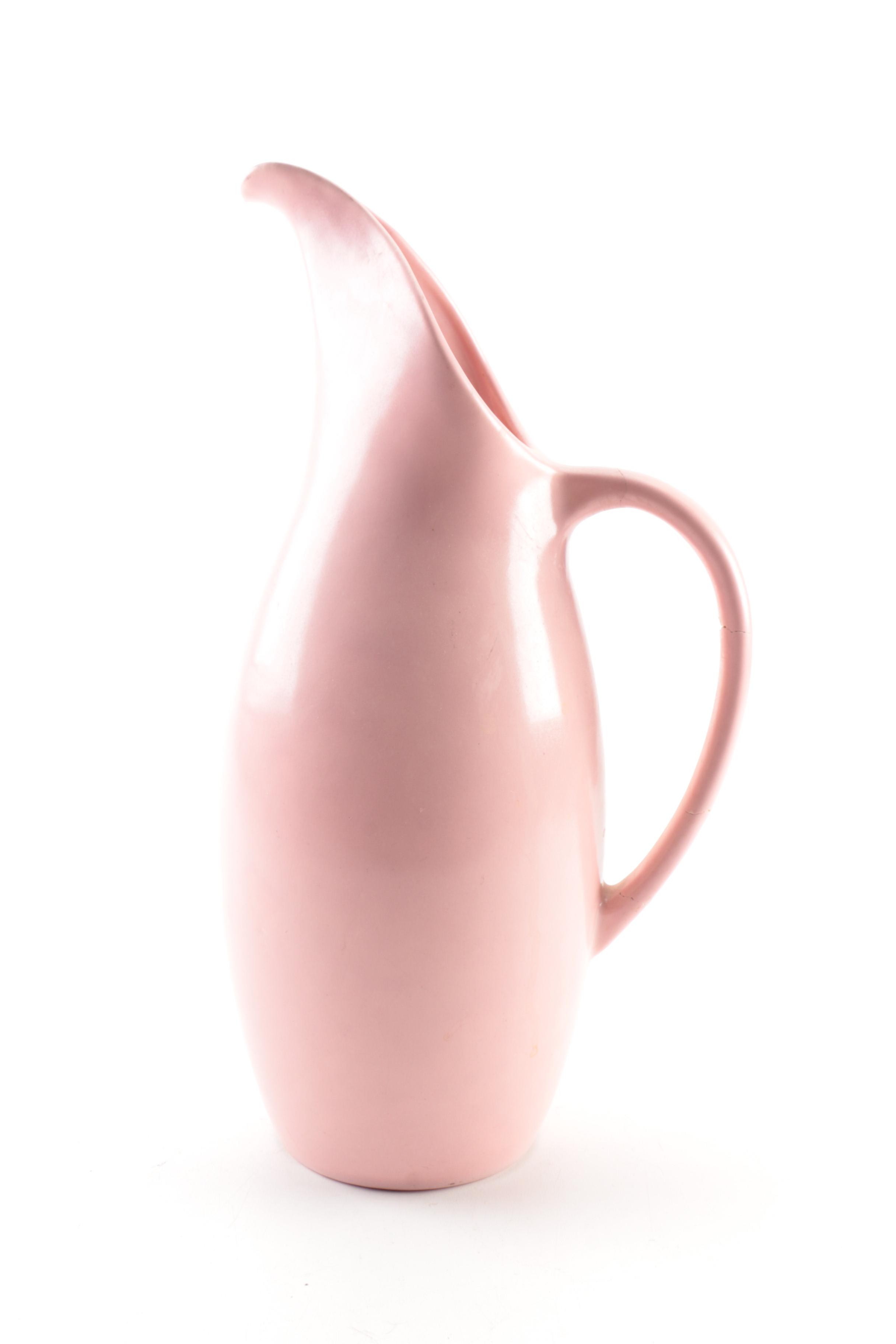 Pink Royal Haeger Art Deco Style Pitcher