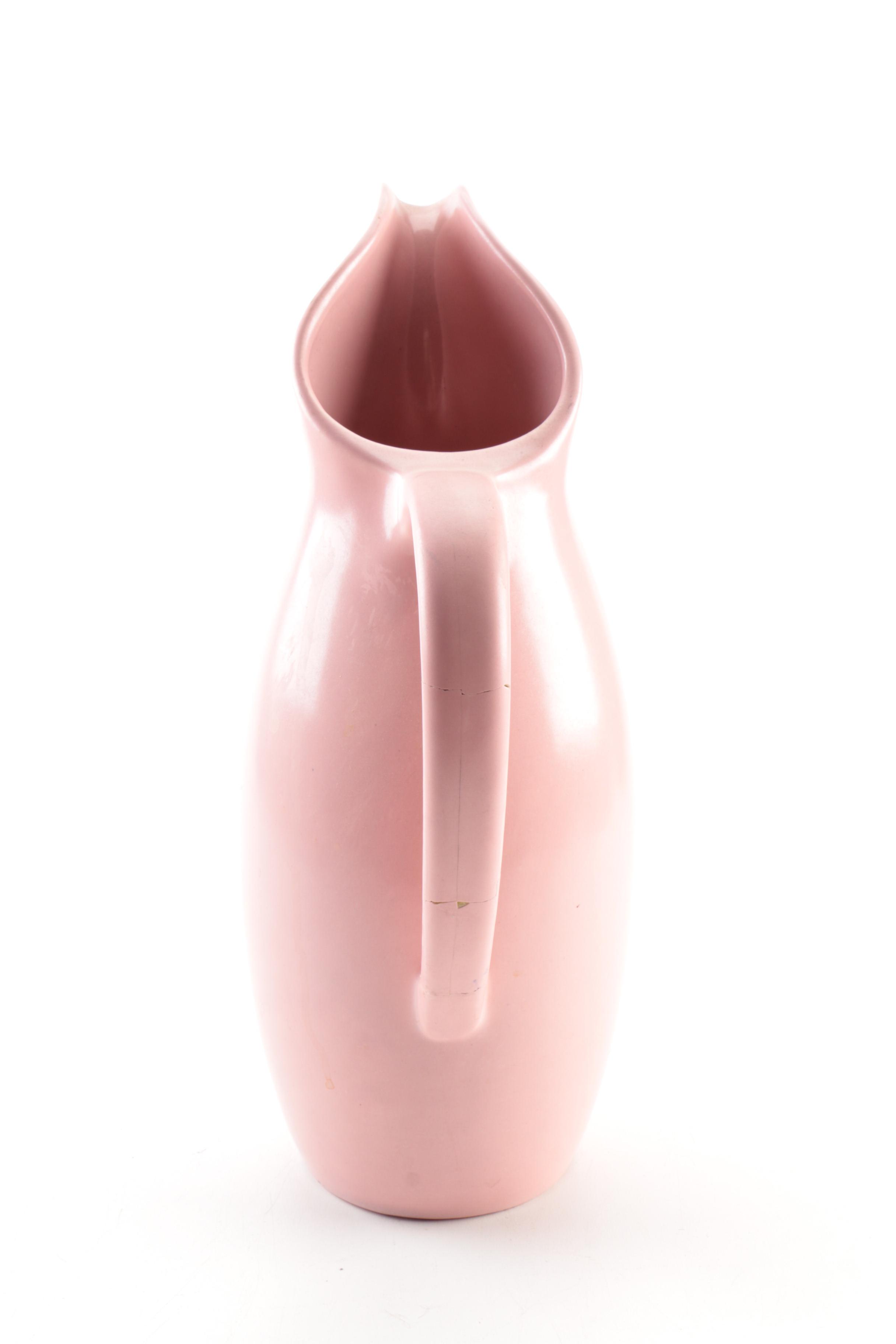 Pink Royal Haeger Art Deco Style Pitcher