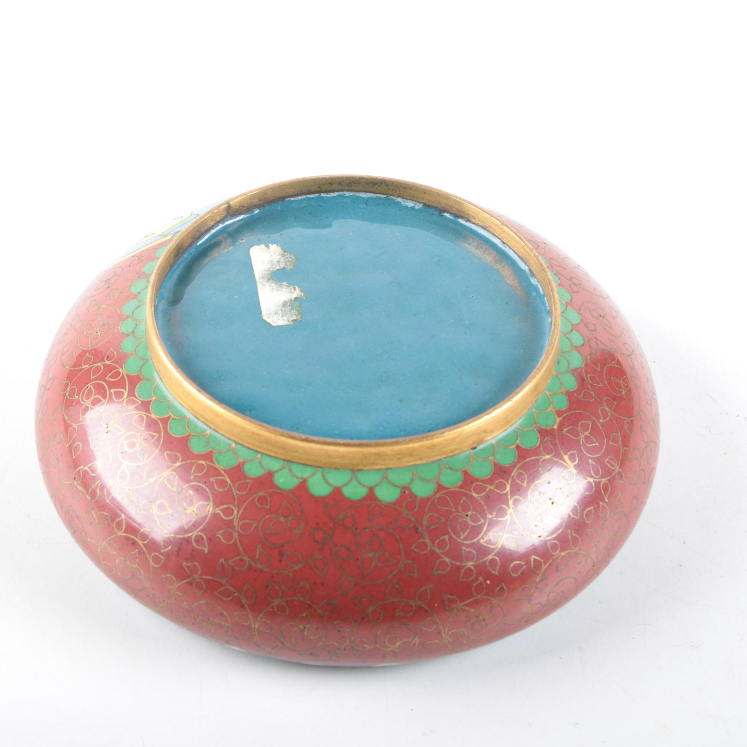 Venetian Glass and Chinese Cloisonné Trinket Dishes