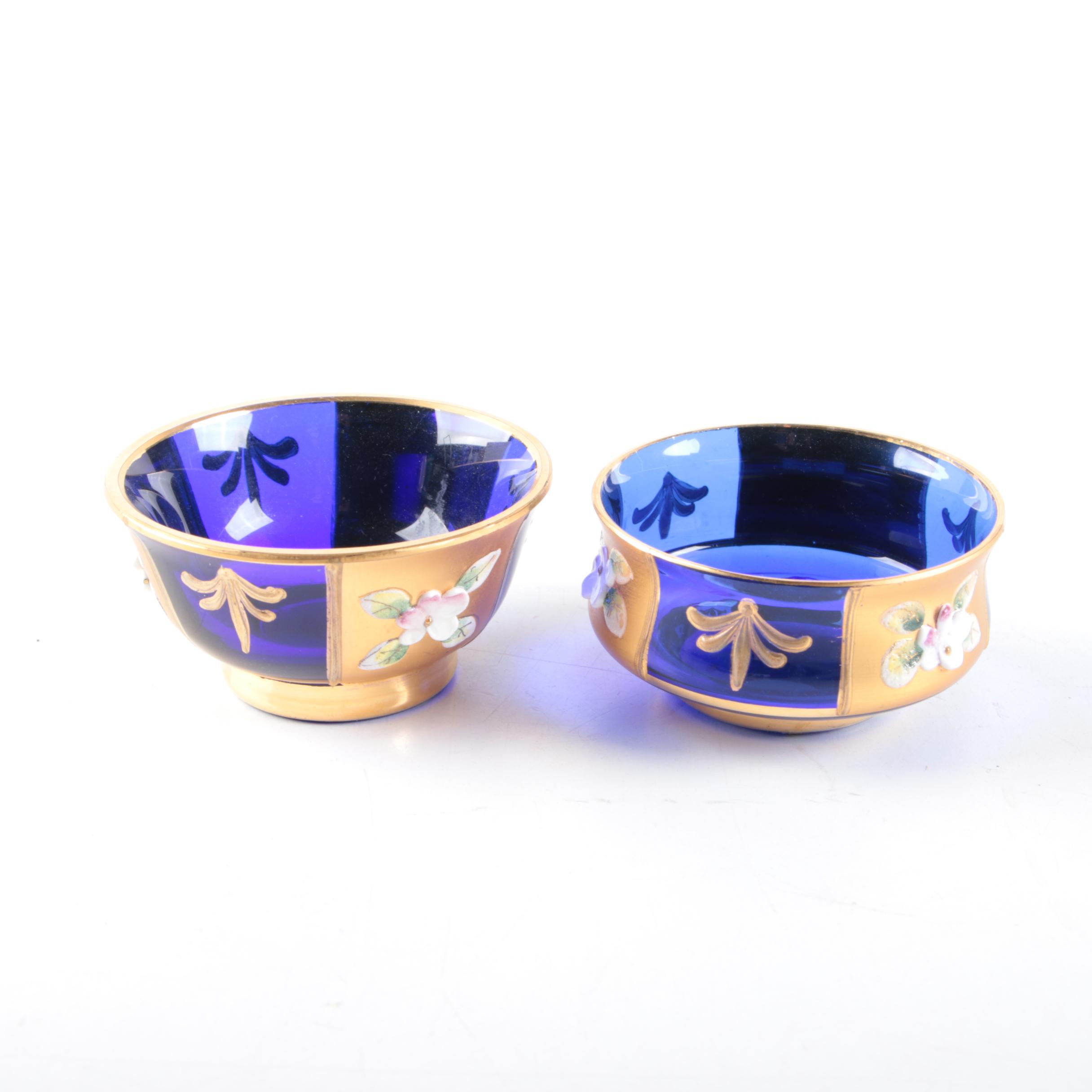 Venetian Glass and Chinese Cloisonné Trinket Dishes