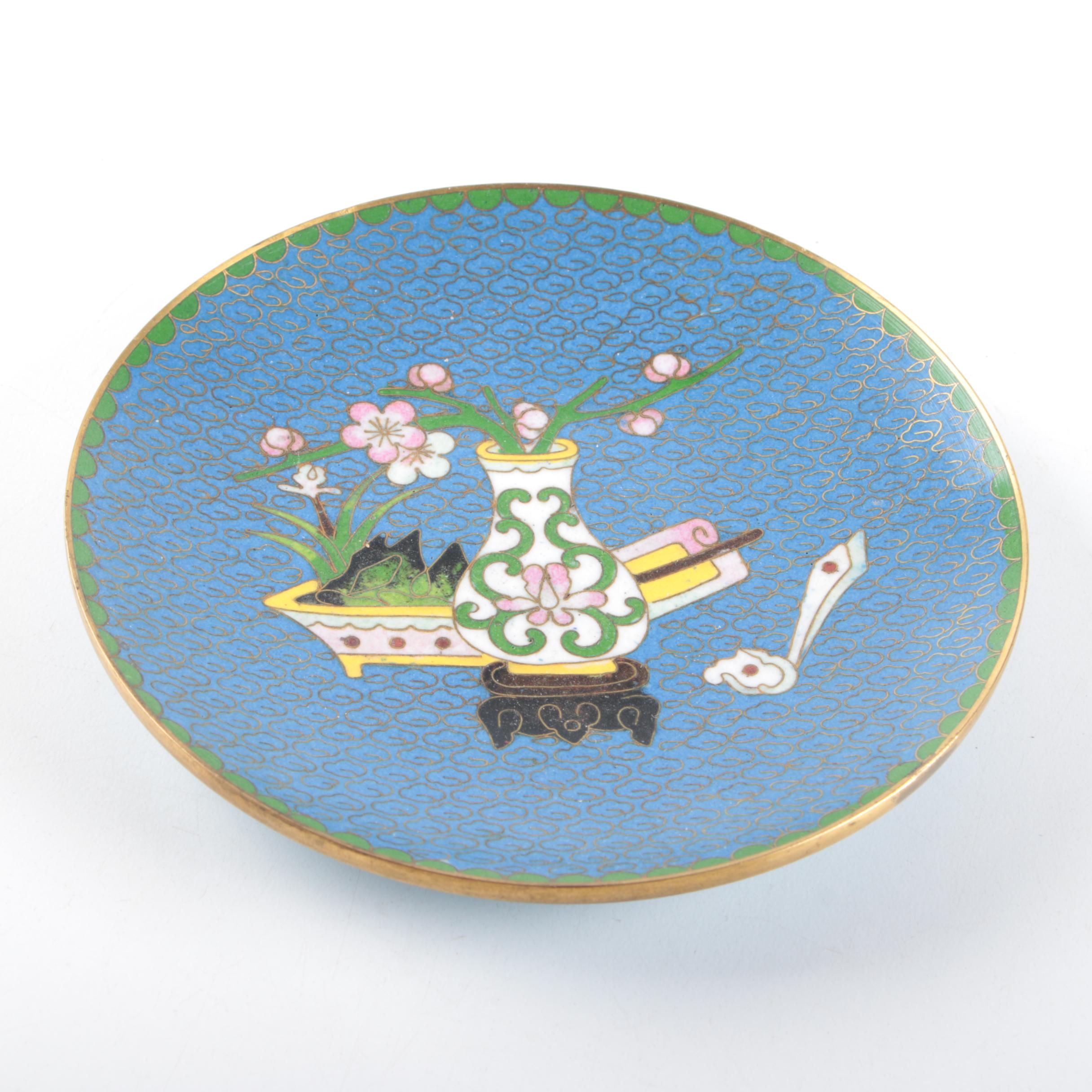 Venetian Glass and Chinese Cloisonné Trinket Dishes