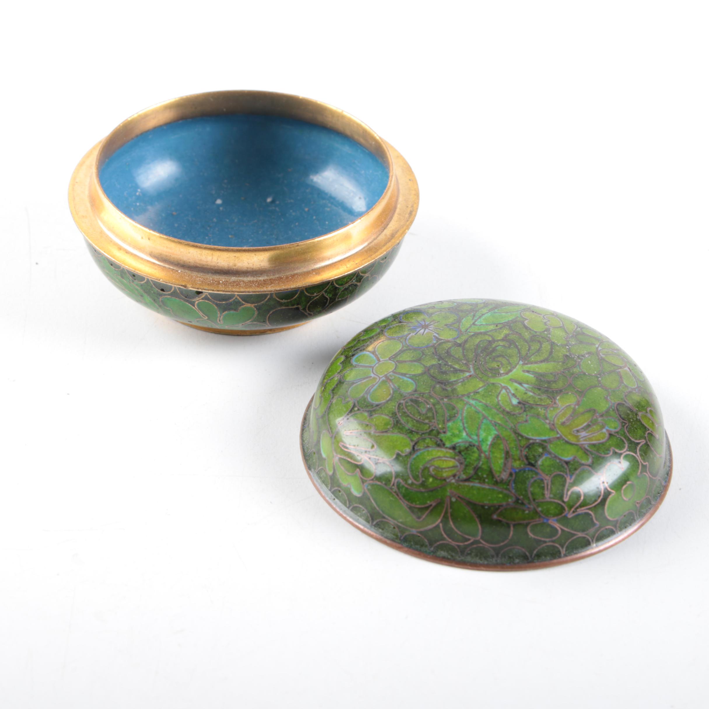 Venetian Glass and Chinese Cloisonné Trinket Dishes