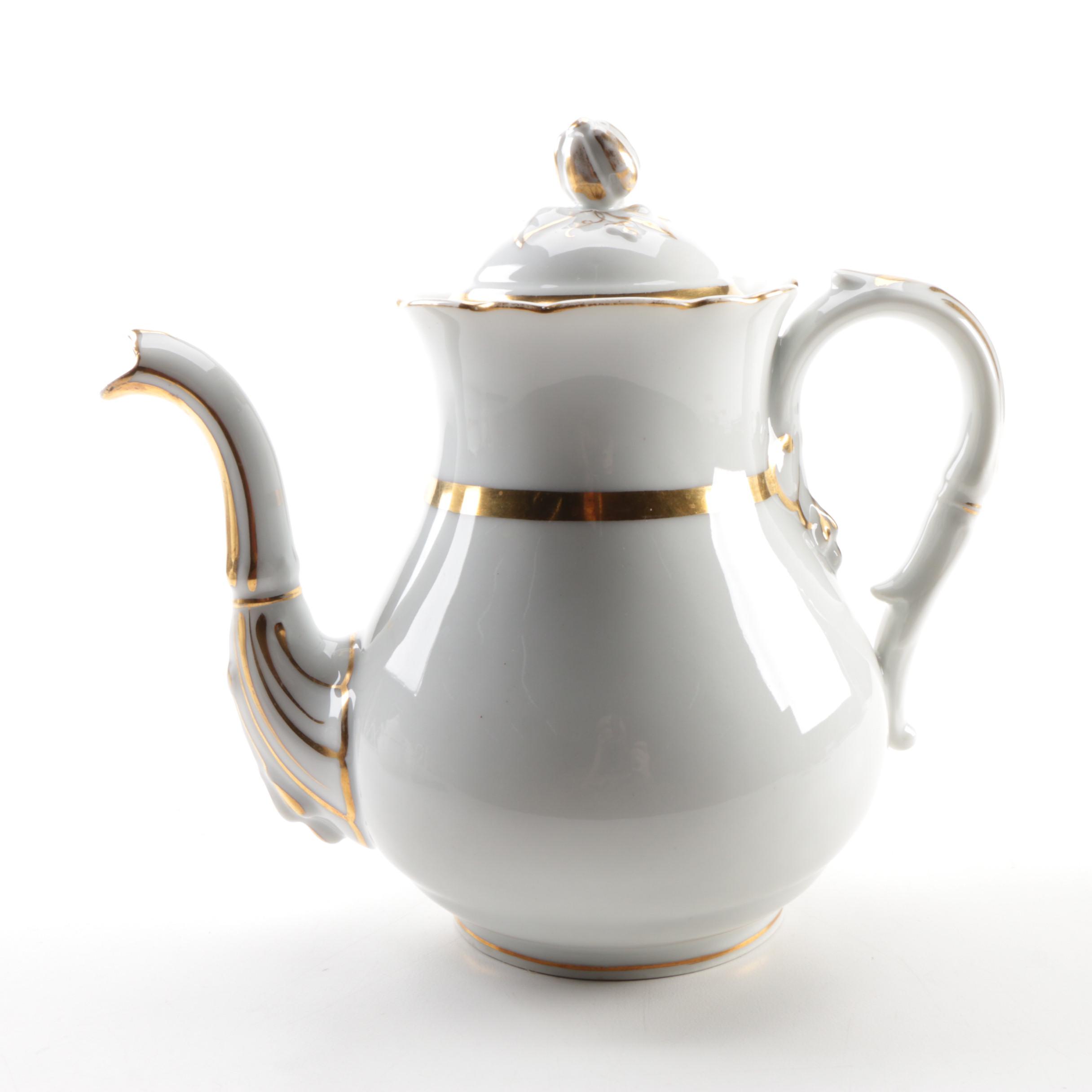 Old Paris Porcelain Tea Pot, Creamer and Sugar Jar